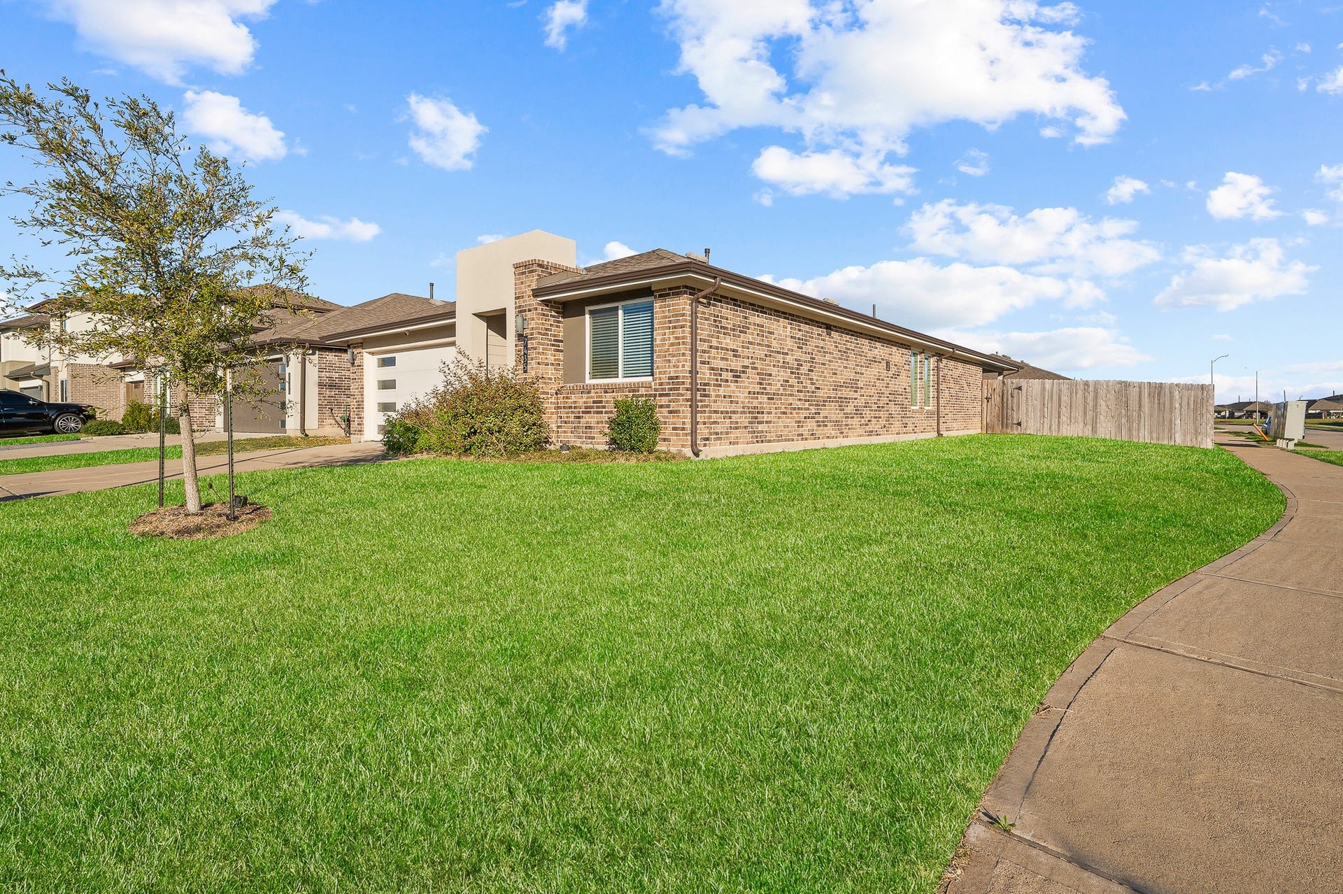Corner lot offers abundant natural light and fewer adjacent neighbors.
