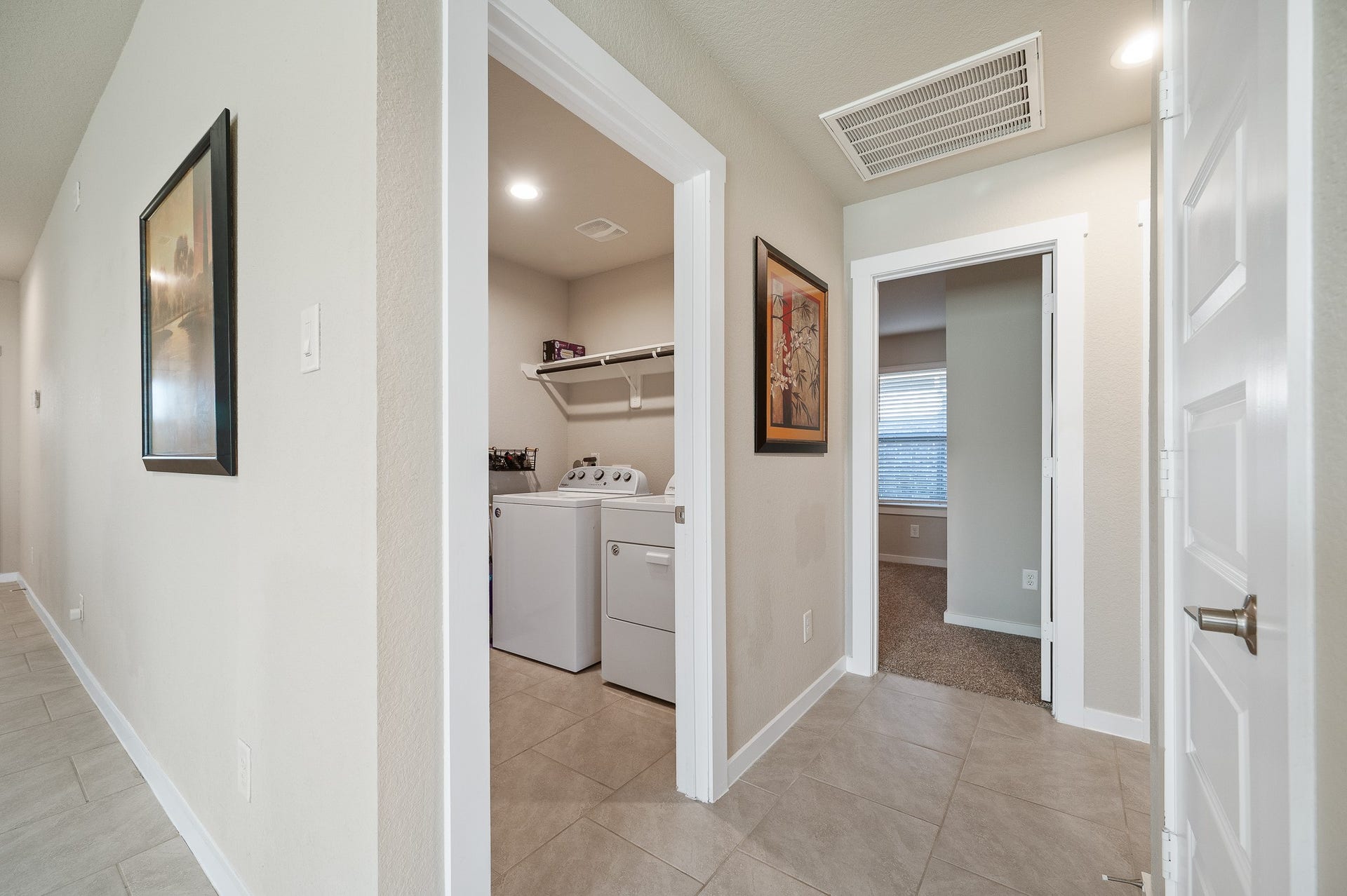 In house laundry room.