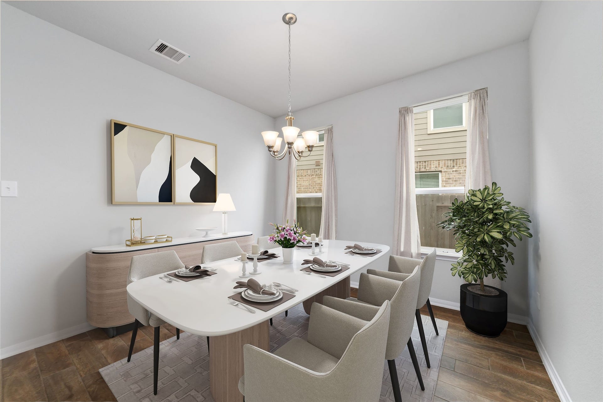 20755 Beeston Glade Lane, Katy, TX 77449 Dining room area located outside the kitchen & living area *virtually staged*