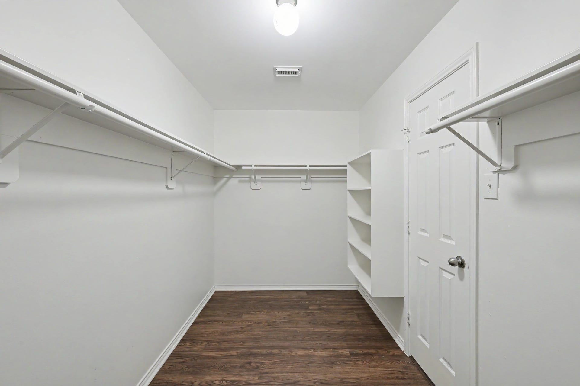 This walk in closet has room for clothing, shoes, accessories, and the storage bins we all insist contain things we will definitely use again. Now let's go check out your backyard.