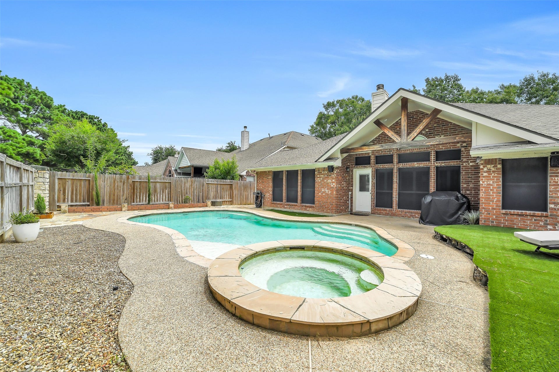 11219 Timbercreek Falls Drive, Houston, TX 77095 Step outside for a dip in this gorgeous pool!