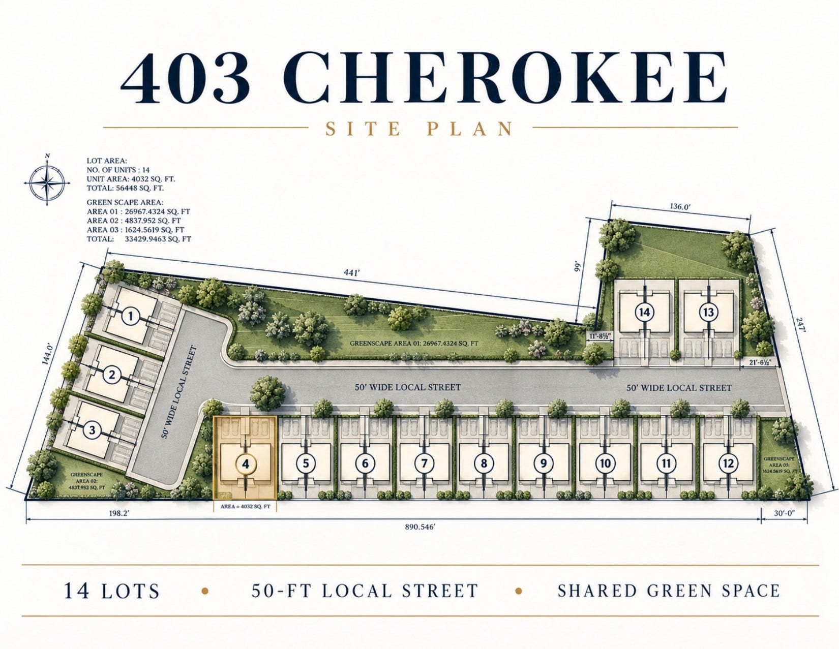 403 Cherokee 
Site Plan