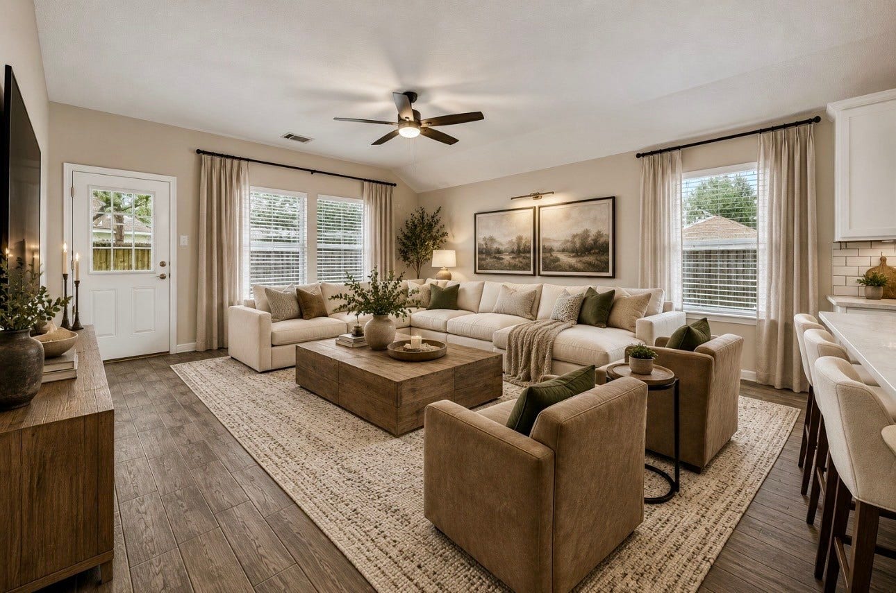 6816 Arbor Hollow Lane, Dickinson, TX 77539 Virtual Staging offered to show potential and is not a 100% accurate representation of the subject property.