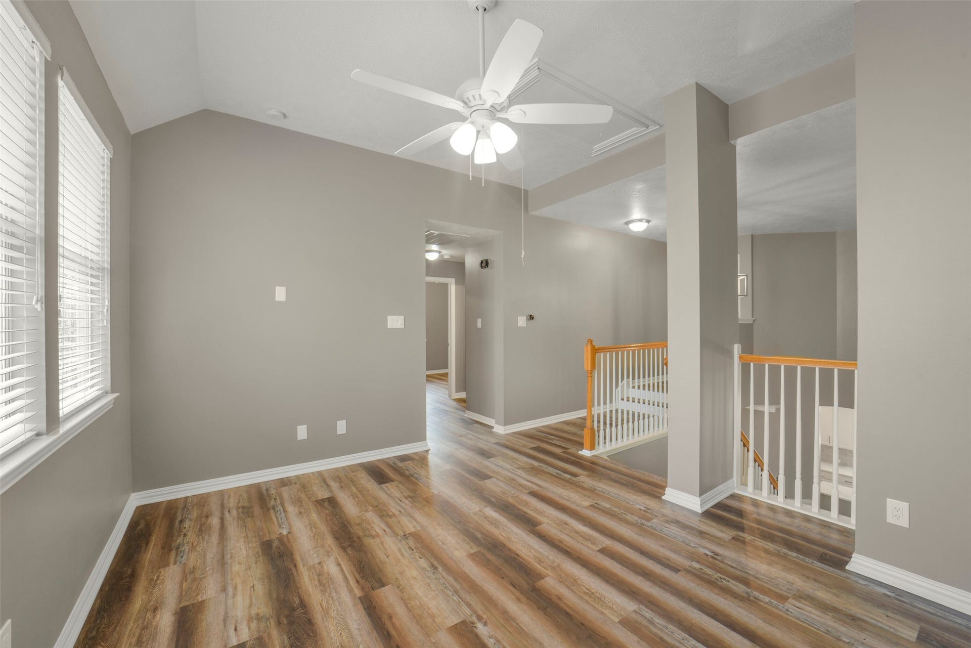 13023 Norstrum Falls Court, Cypress, TX 77429 Head upstairs to the massive game room, providing the perfect multi-functional space for movie nights, play, or relaxation.