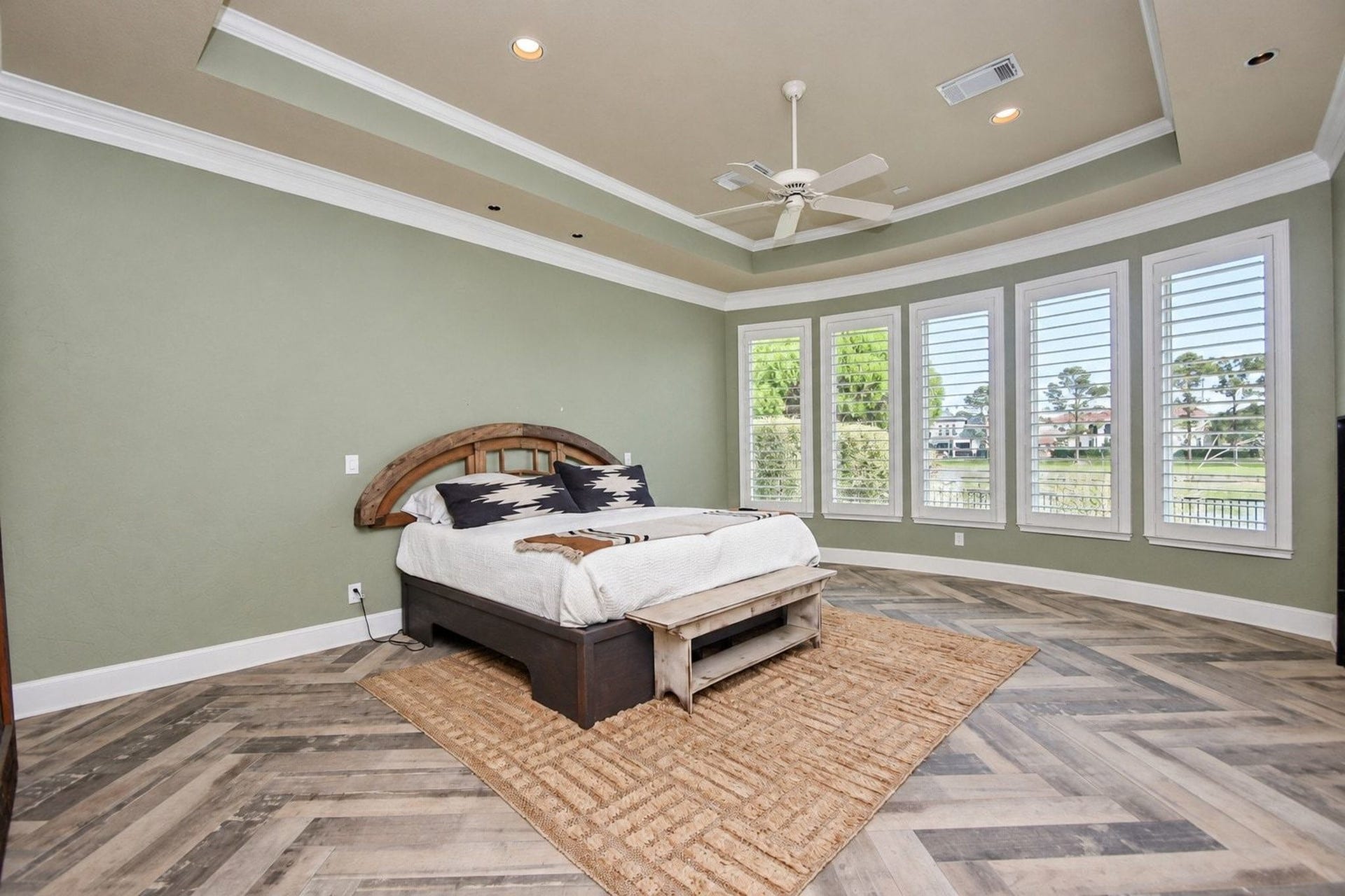 5206 Cedar Bend Creek, Houston, TX 77041 Master bedroom featuring custom paint and large, light-filled windows!