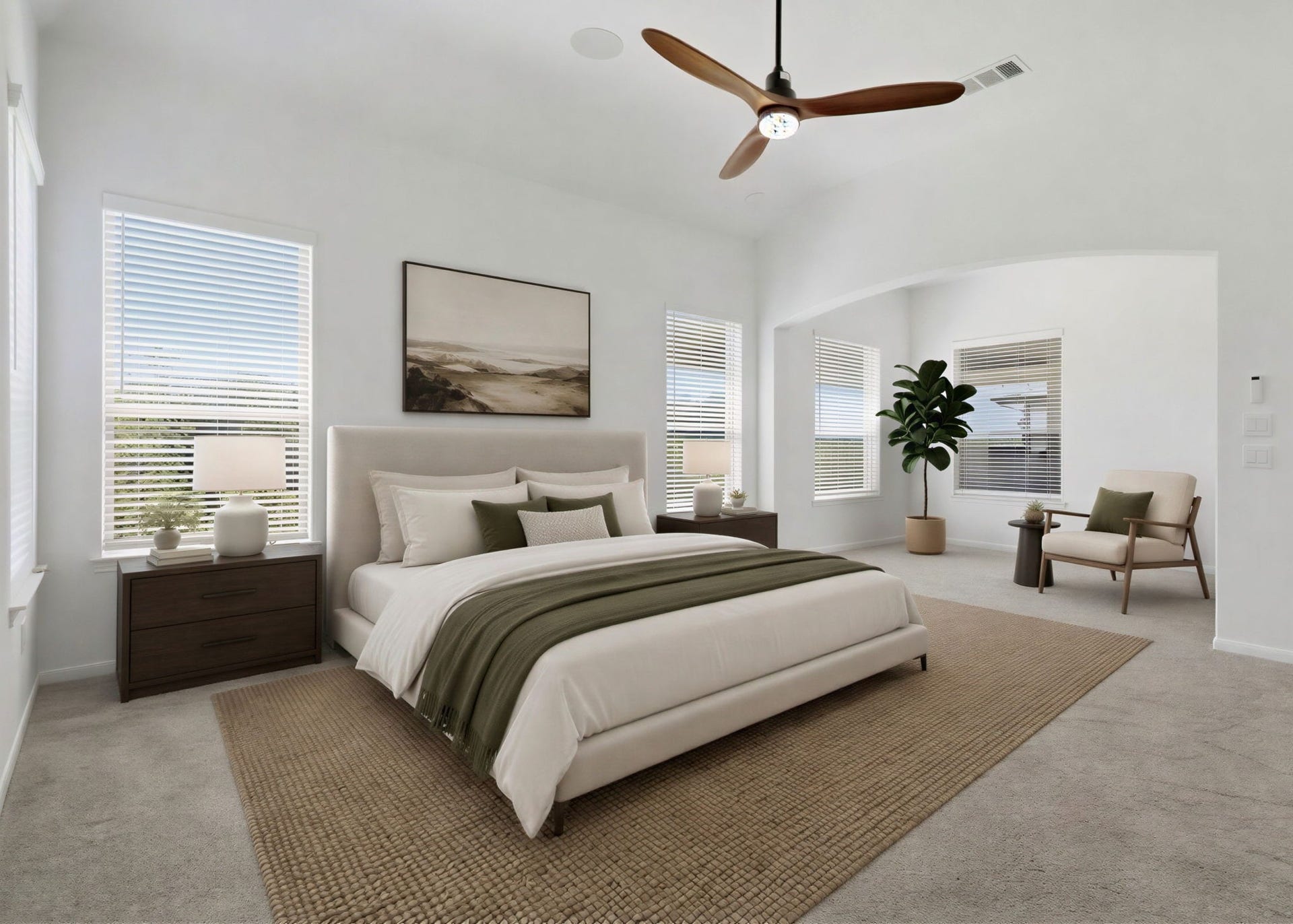 224 Peninsula Point Drive, Montgomery, TX 77356 Virtually staged primary bedroom