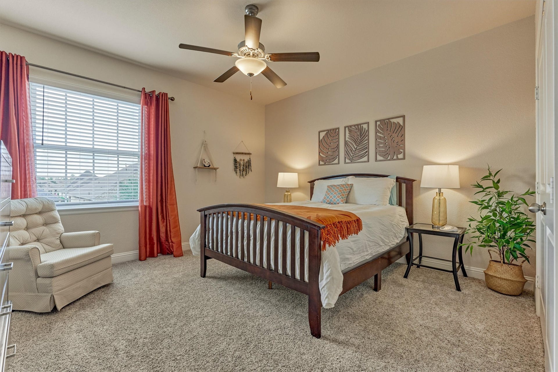 The second of the three secondary bedrooms upstairs.