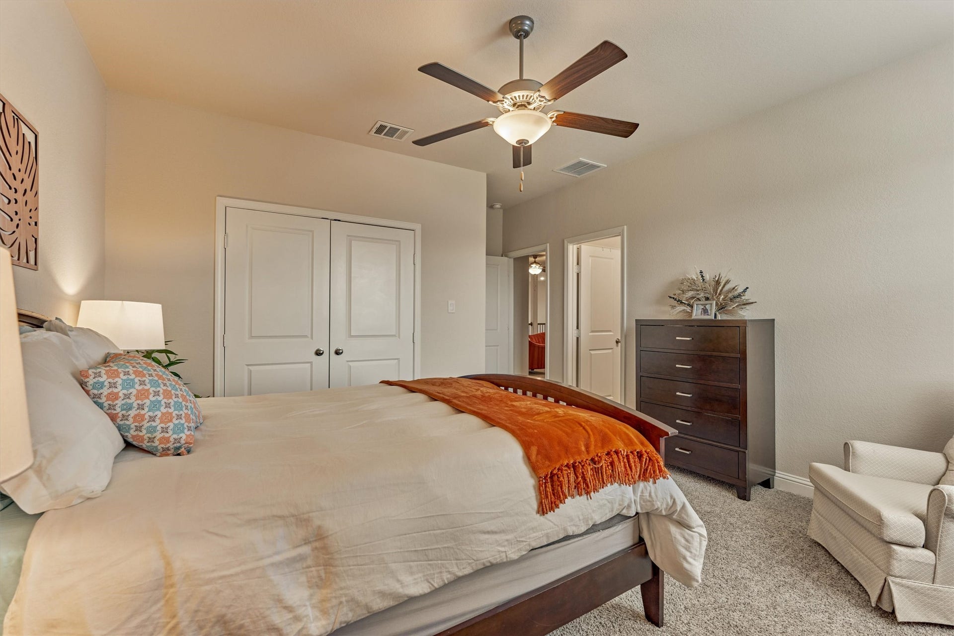 The second of the three secondary bedrooms upstairs.