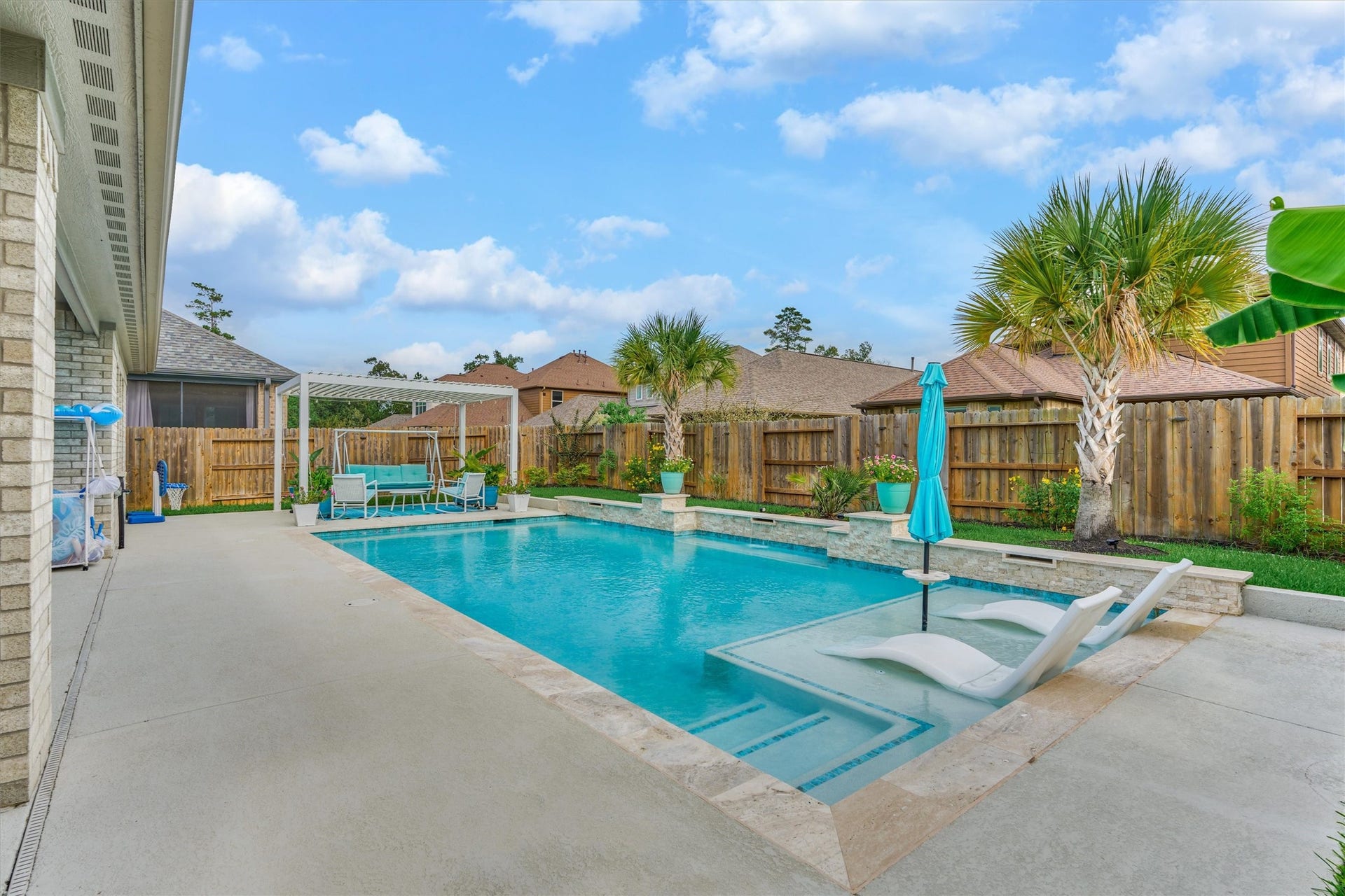 This beautiful pool is so inviting.