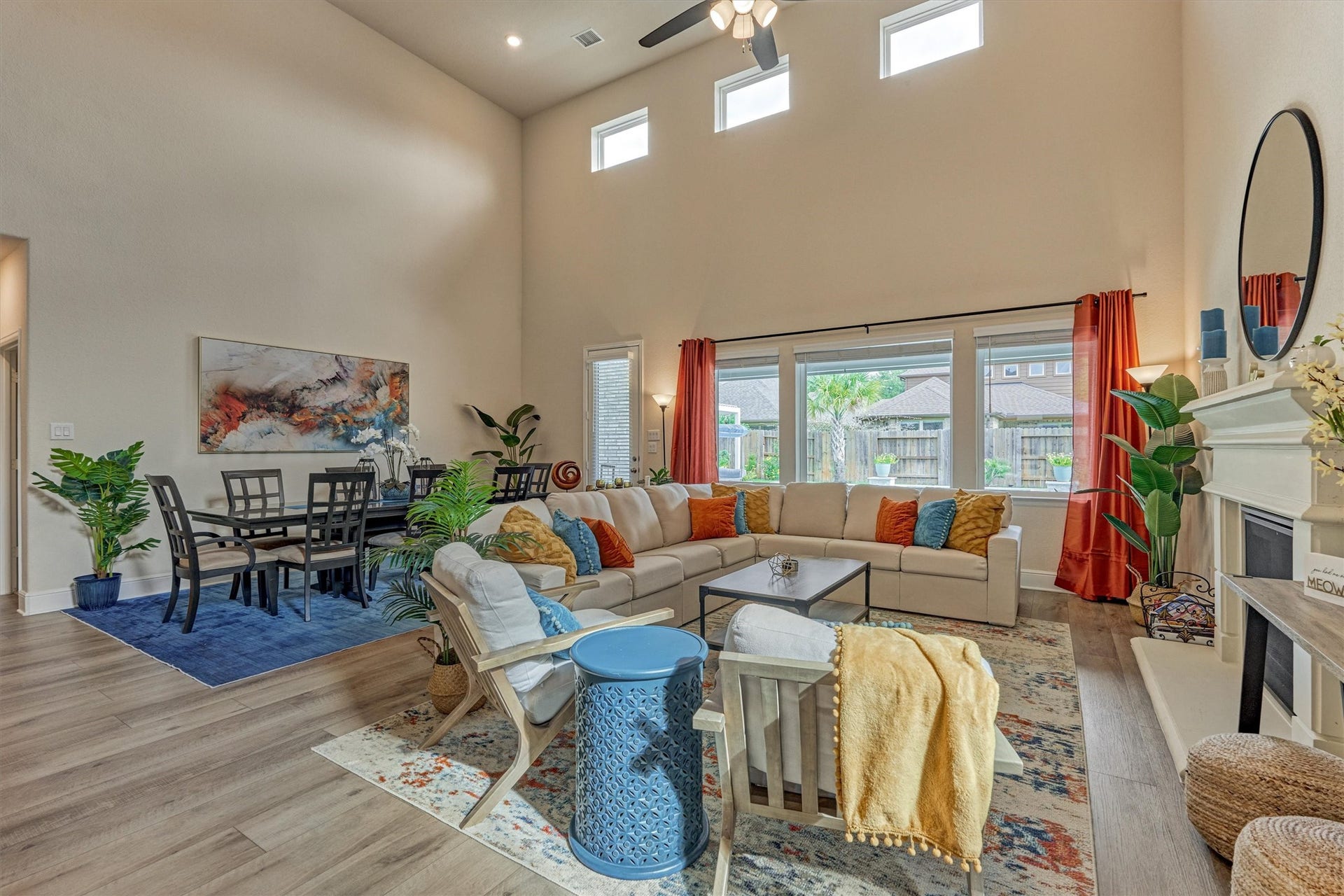 The ceiling height makes this space feel amazing.
