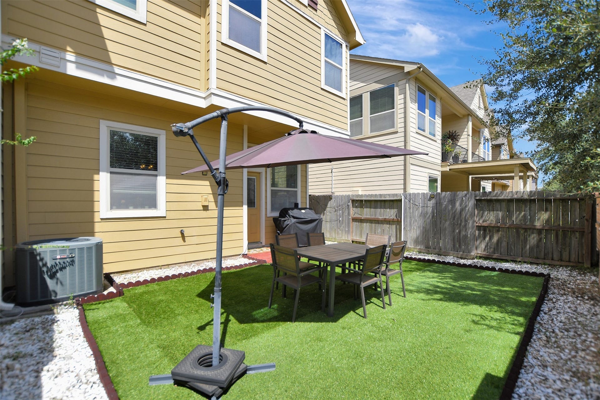 12210 La Strada Street, Richmond, TX 77406 Private backyard fully fenced.