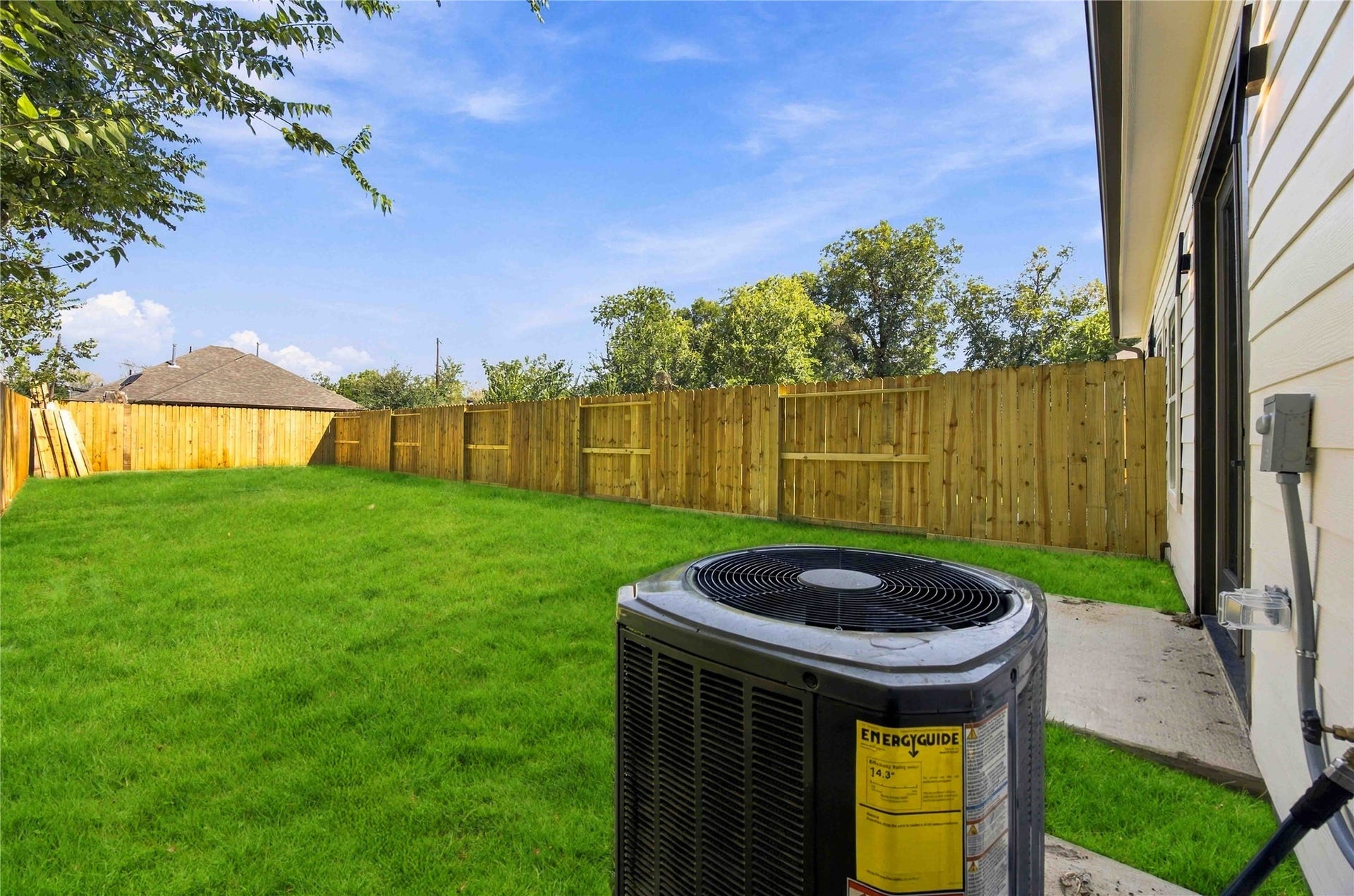 Spacious backyard
