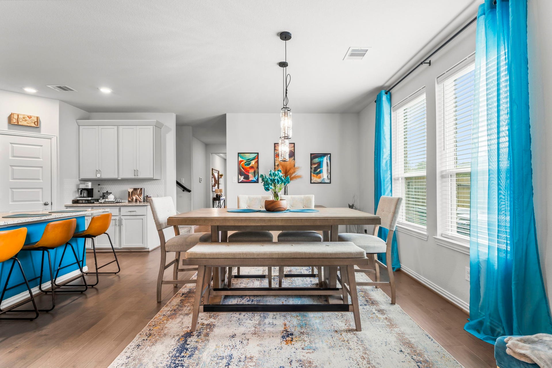 7054 Terra Drive, Manvel, TX 77578 Open-concept dining room seamlessly connected to the kitchen and living area.