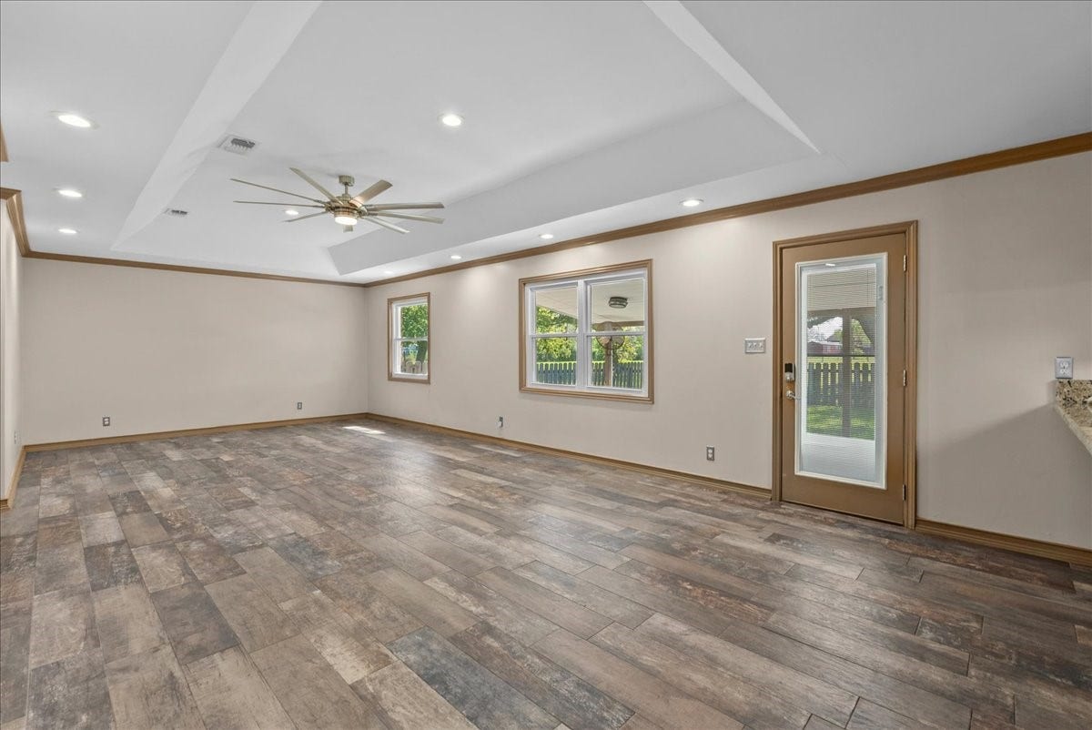 Living Room over looking the luscious Backyard