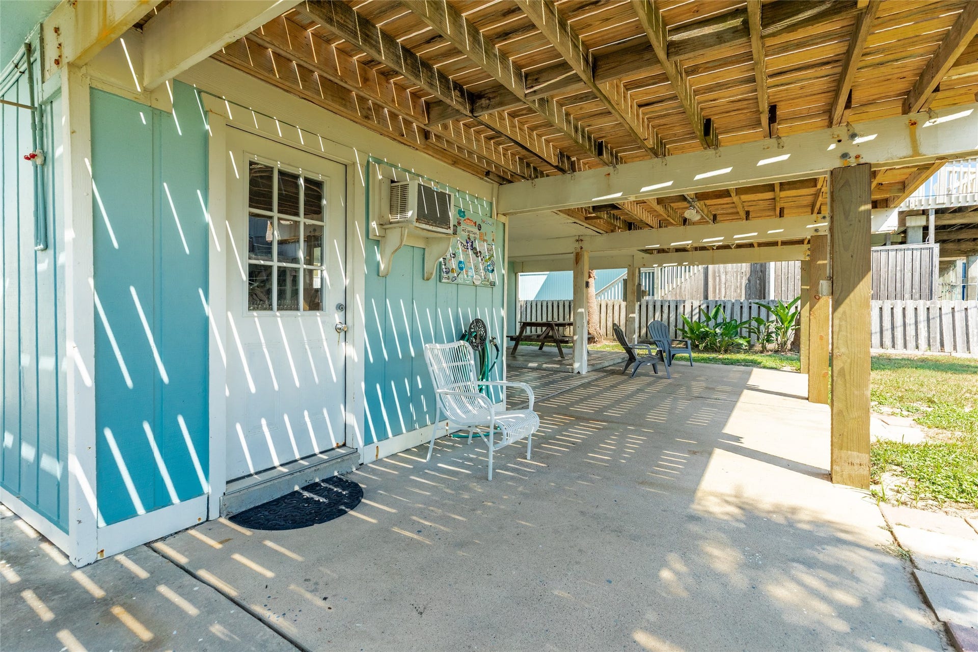 13103 John Reynolds Road, Galveston, TX 77554 Entrance to ground level space that is used as additional bedroom.