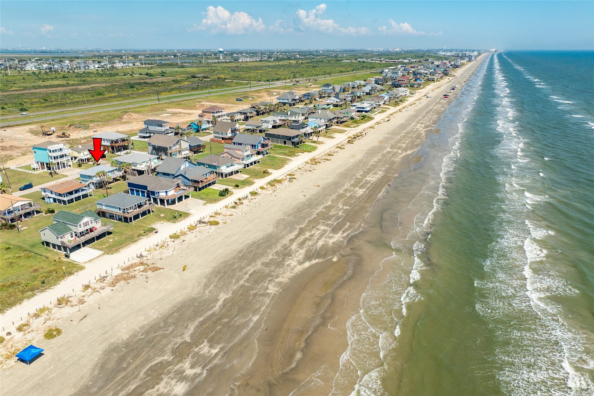 13103 John Reynolds Road, Galveston, TX 77554 View of beach facing East towards Galveston.