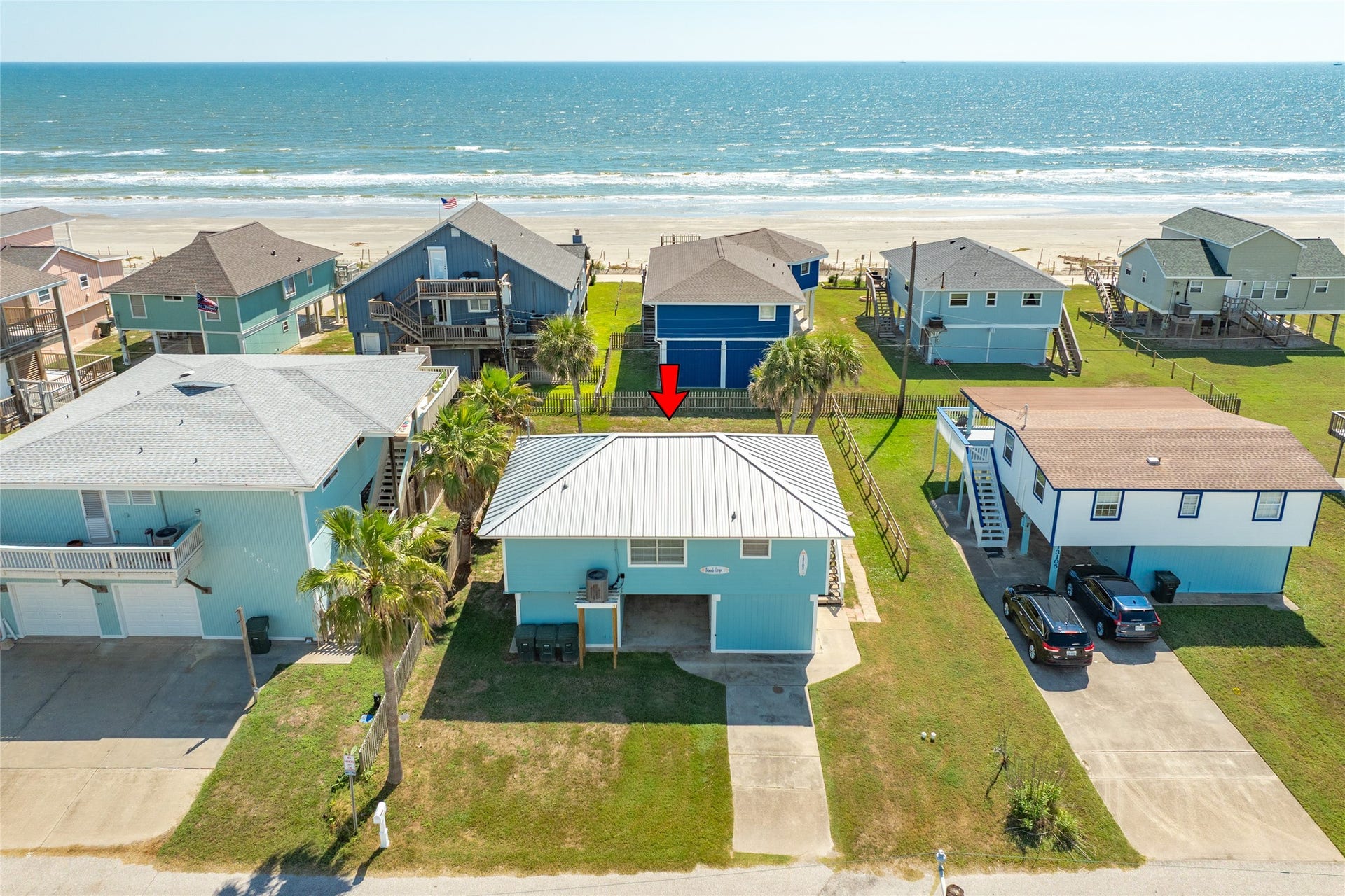 13103 John Reynolds Road, Galveston, TX 77554 Front of home with Beach views and gulf breezes.