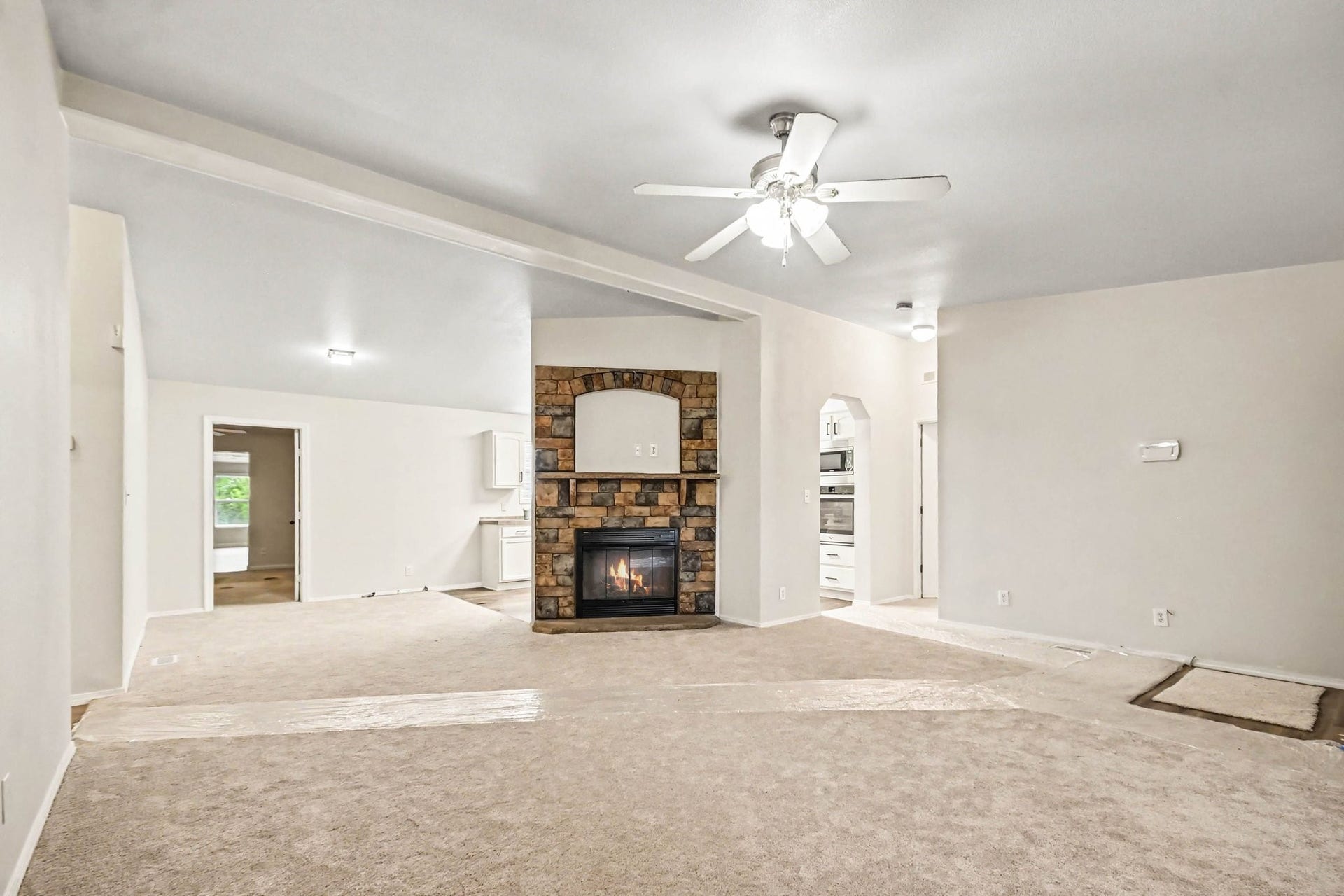 2925 FM 2917, Alvin, TX 77511 Cozy fireplace in the family room