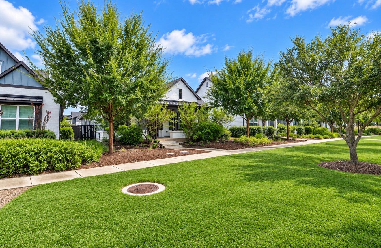 15814 Celebration Lane, Cypress, TX 77433 Spacious front yard with mature trees and lush landscaping.