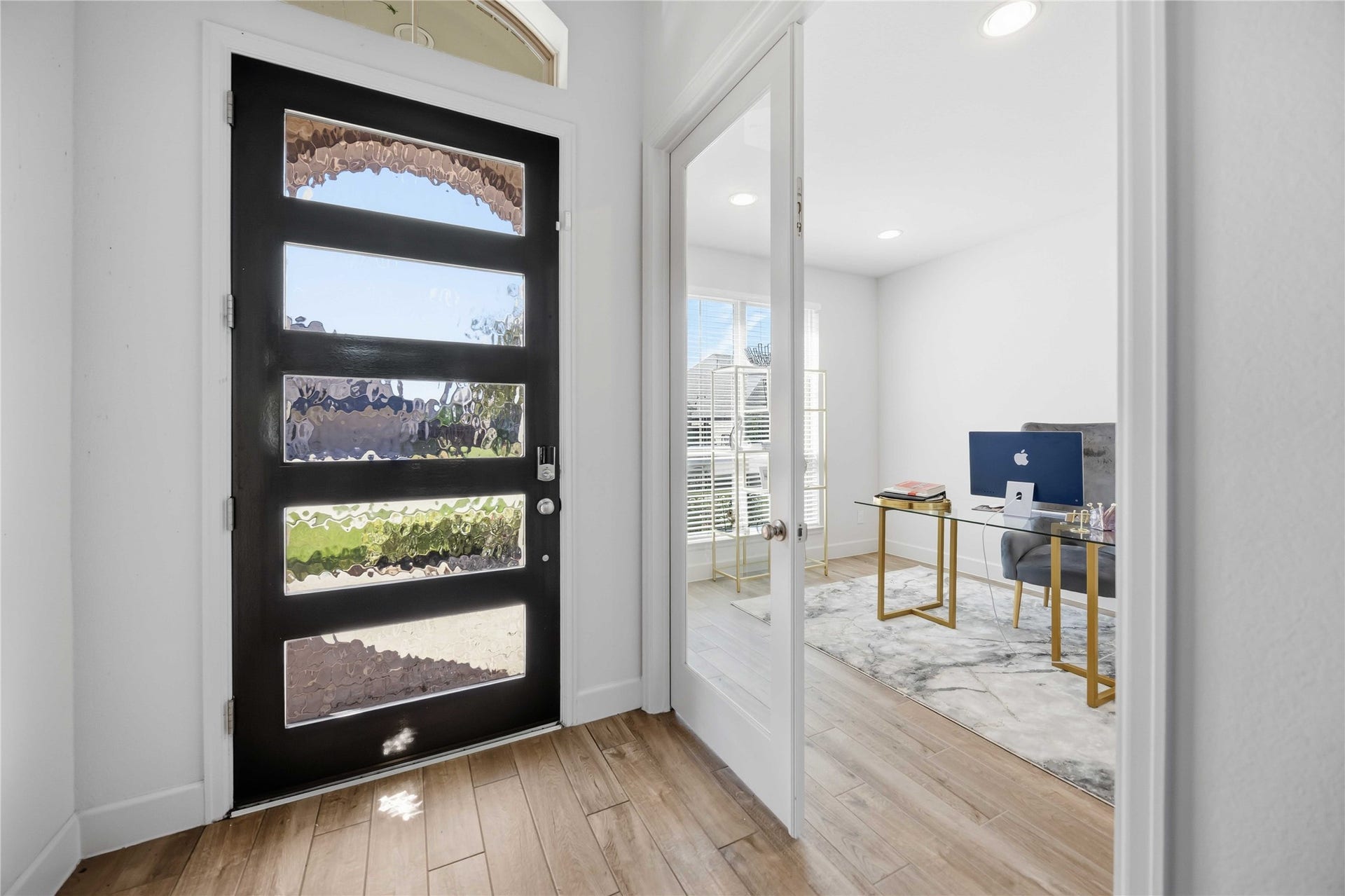 front door and office