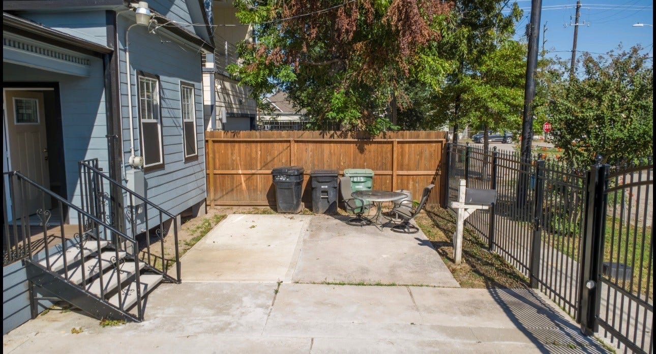 1815 South Street, Houston, TX 77009 Off-street gated parking will fit two vehicles