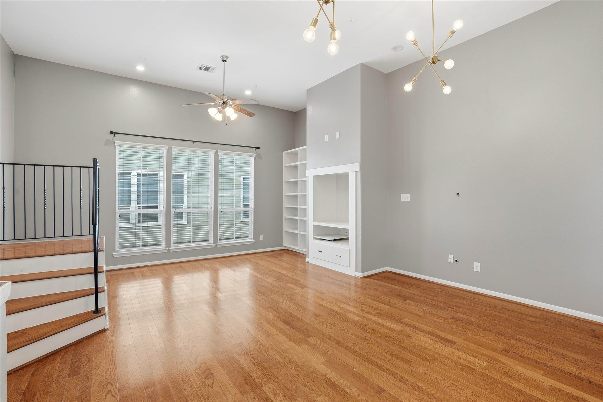 another view of the living room with large windows