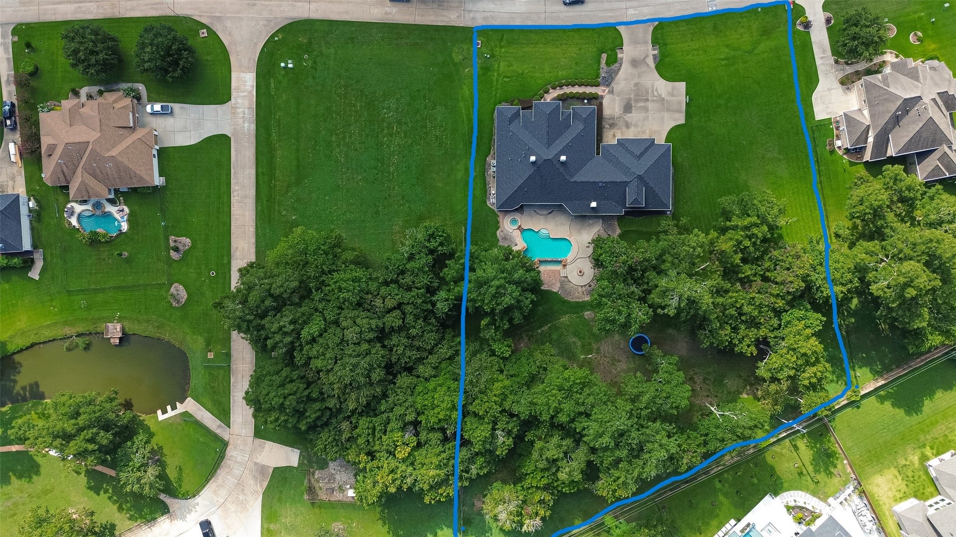 4011 Westerdale Drive, Fulshear, TX 77441 This property consists of two lots with just over 2 acres of land.