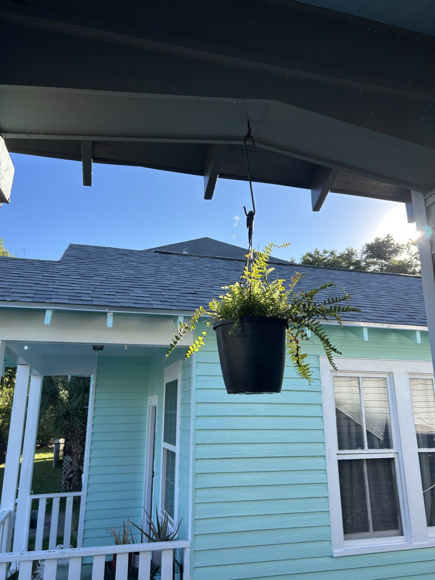 3911 Bernardo De Galvez Avenue, Galveston, TX 77550 Inner eave detail on front porch.