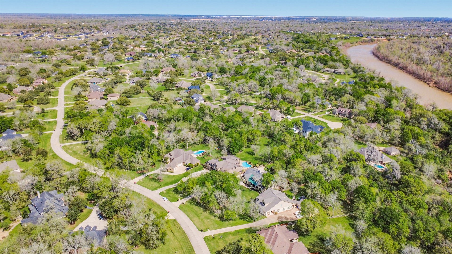 3522 Wellspring Lake Drive, Fulshear, TX 77441 Aerial View of the property and others nearby.