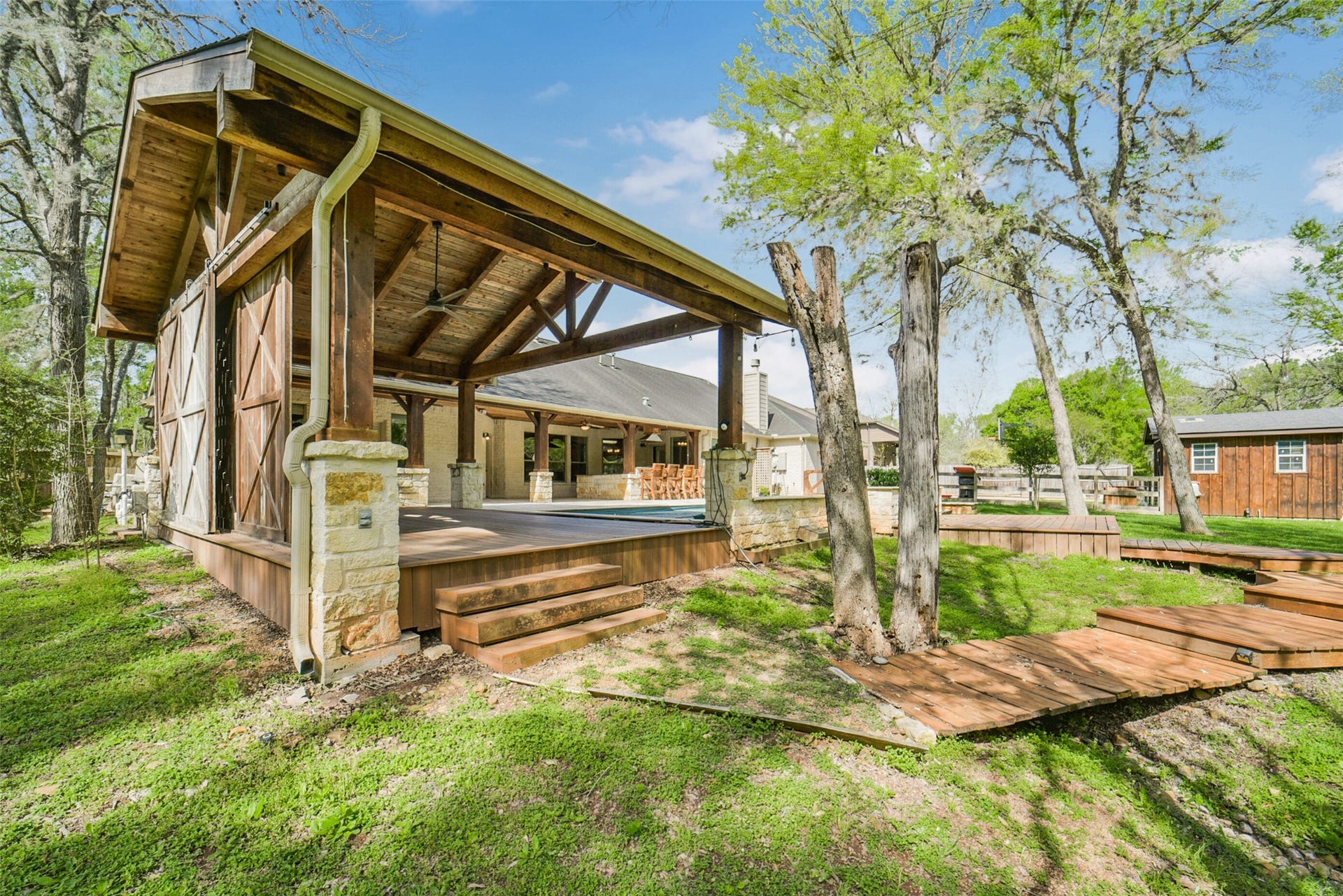 3522 Wellspring Lake Drive, Fulshear, TX 77441 The Multi-Level Decked Walk Way is an Added Bonus to explore your acre lot!