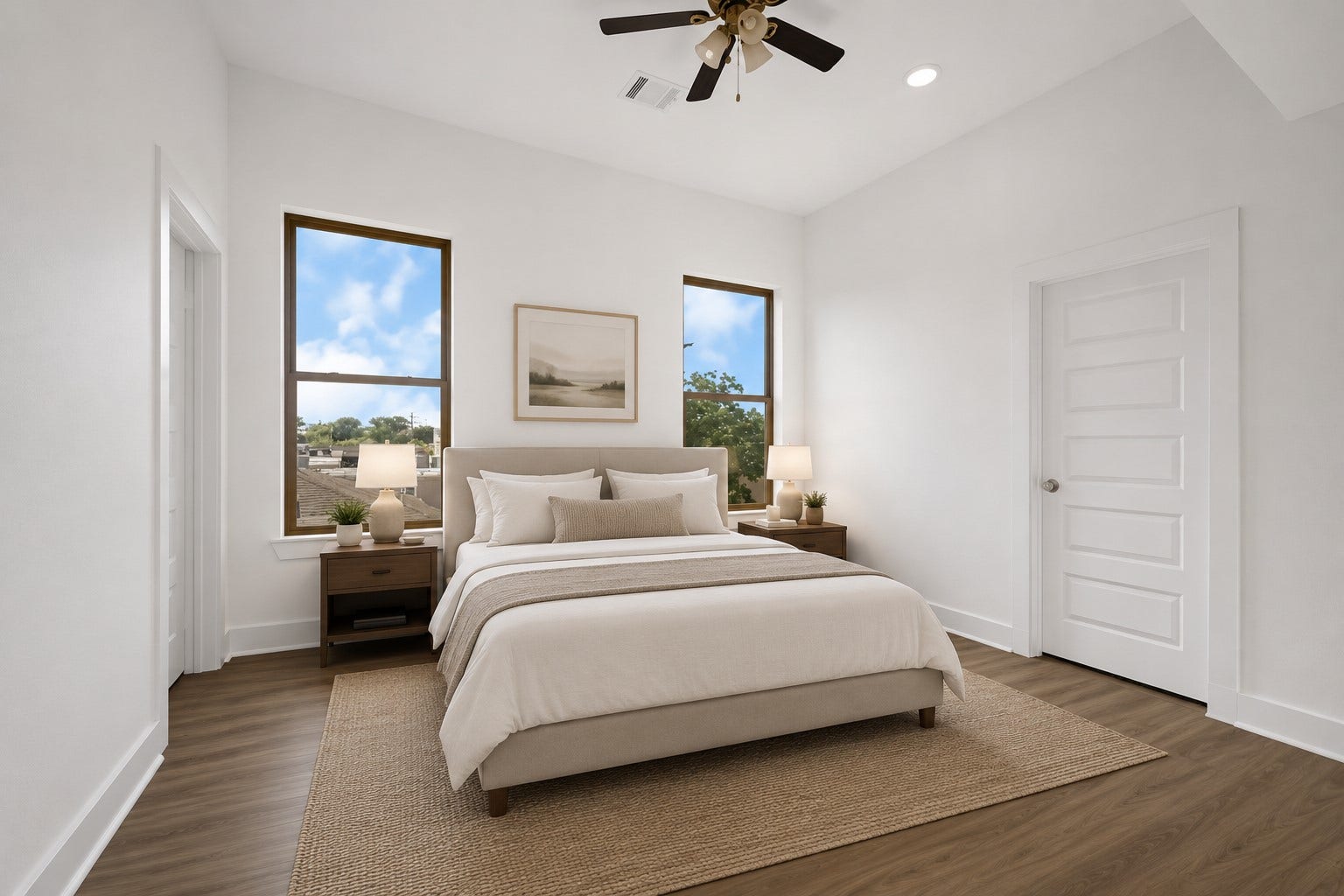 5623 Eskridge Street, #A, Houston, TX 77023 Master Bedroom with High Ceiling and walk in closet