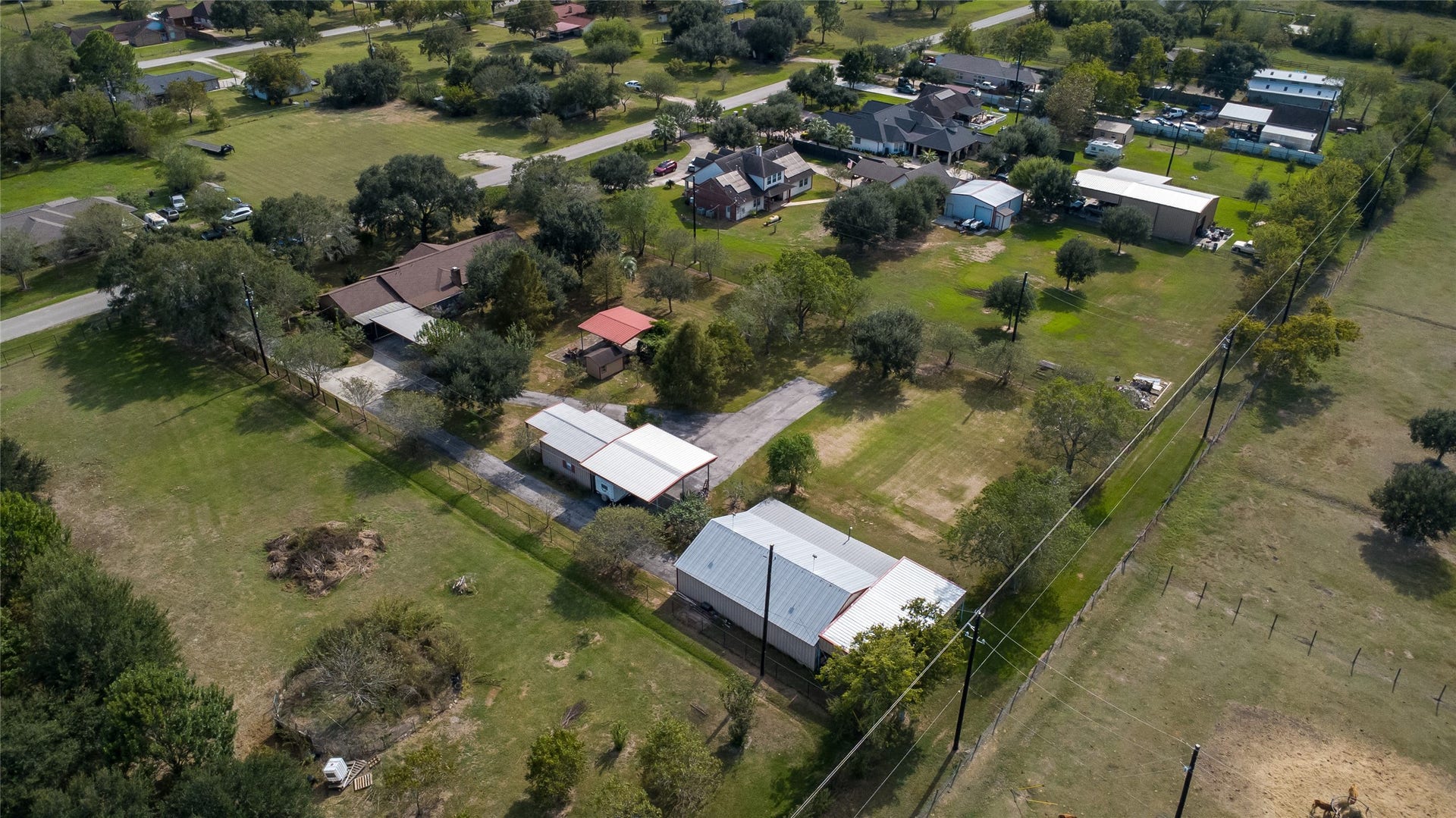 4114 Horseshoe Drive, Pleak, TX 77461 Aerial from rear side