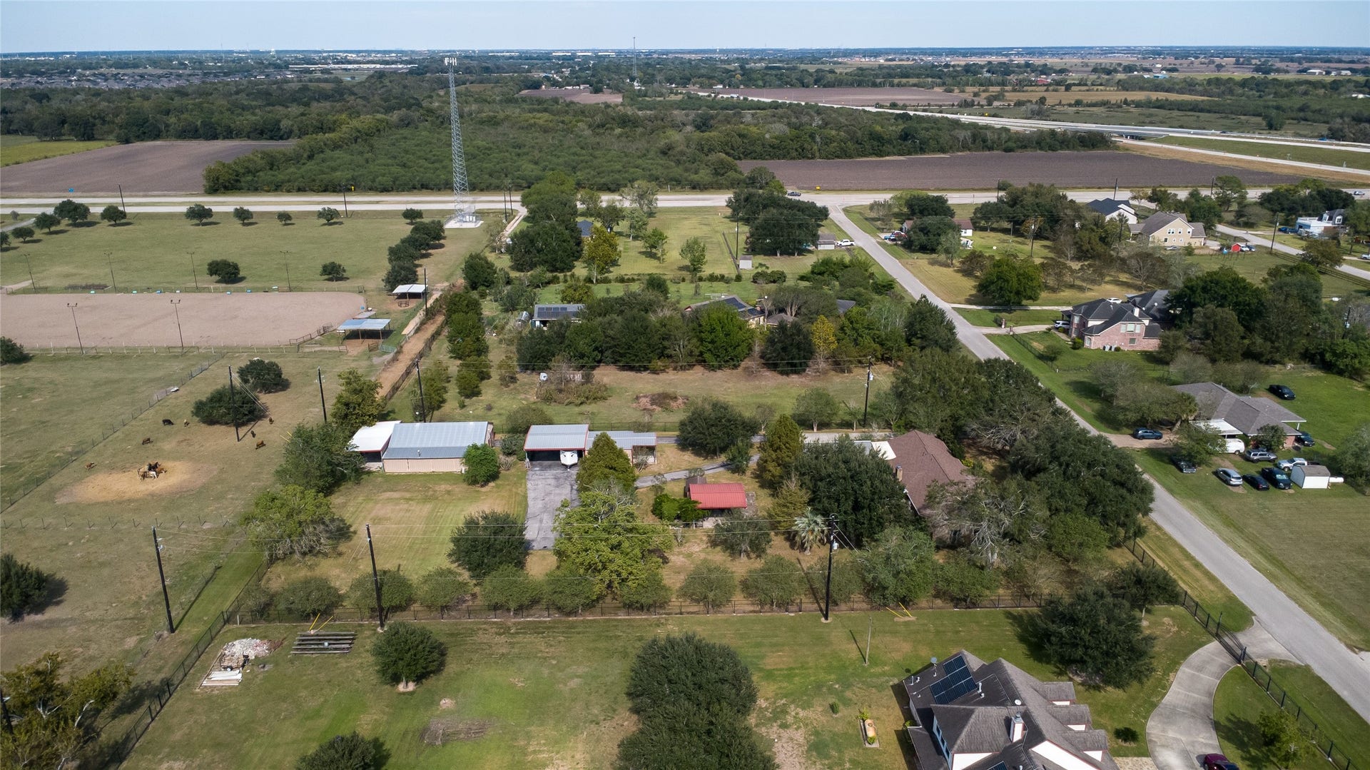 4114 Horseshoe Drive, Pleak, TX 77461 .Aerial from side