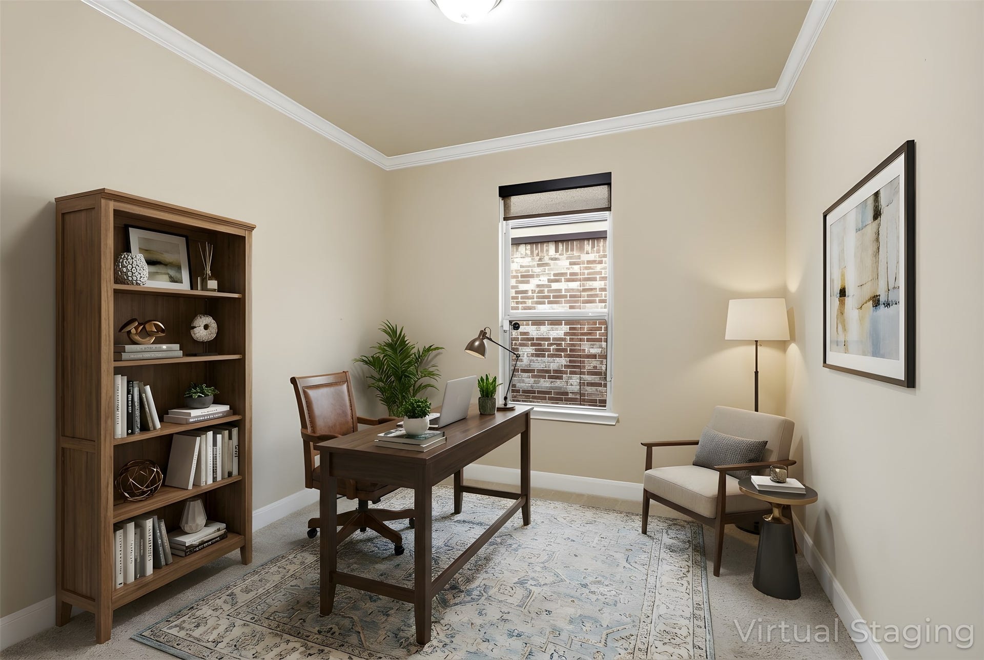3263 Persimmon Grove, Richmond, TX 77469 Virtually staged study/home office.