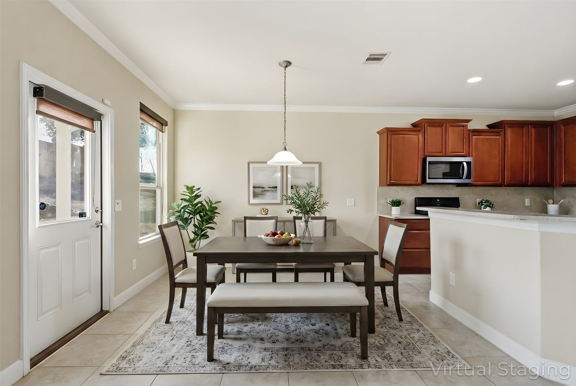 3263 Persimmon Grove, Richmond, TX 77469 Virtually staged dining room. View from the living room.