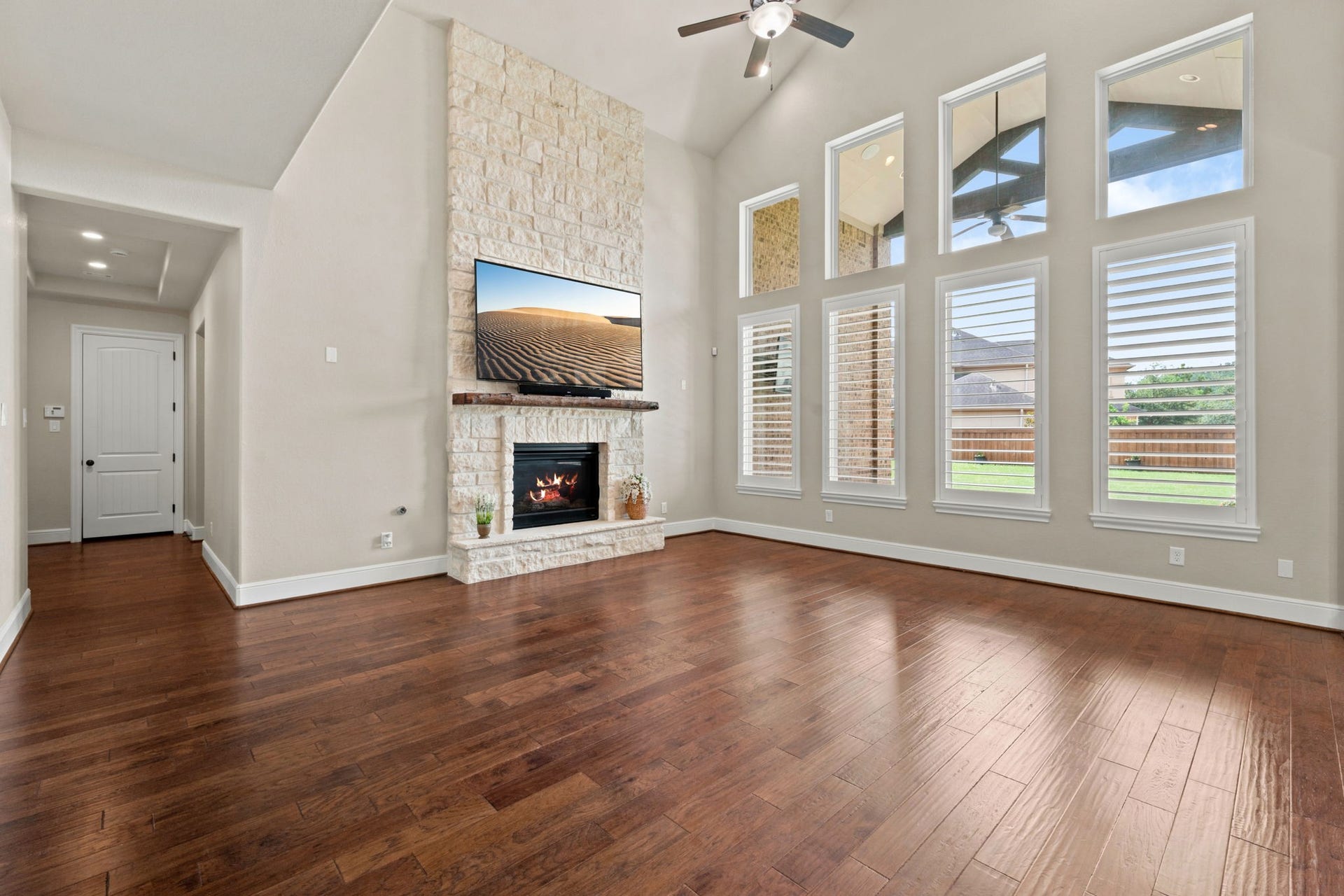 Shutters throughout the home.