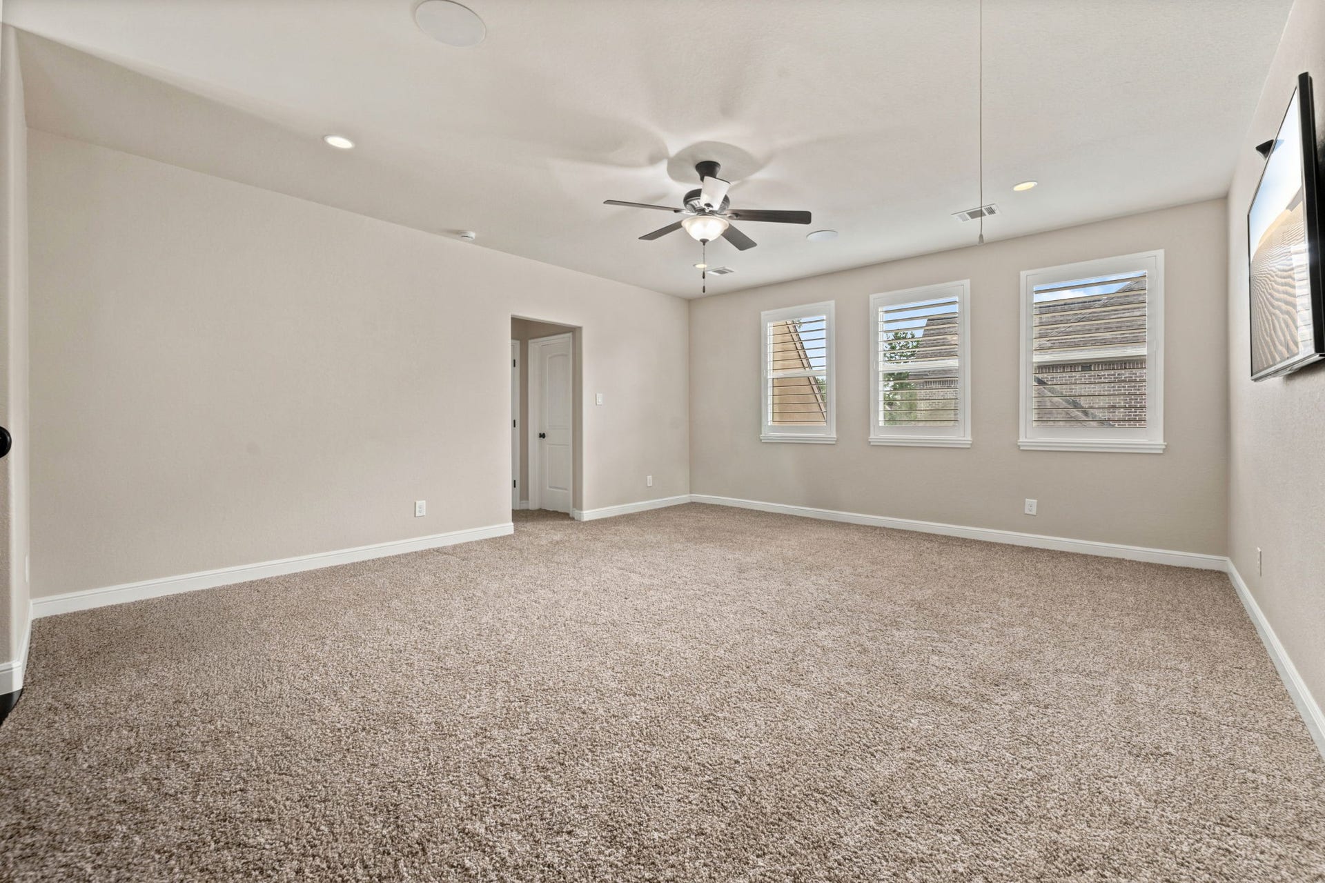 Game room is located upstairs and has surround sound in wall speakers.