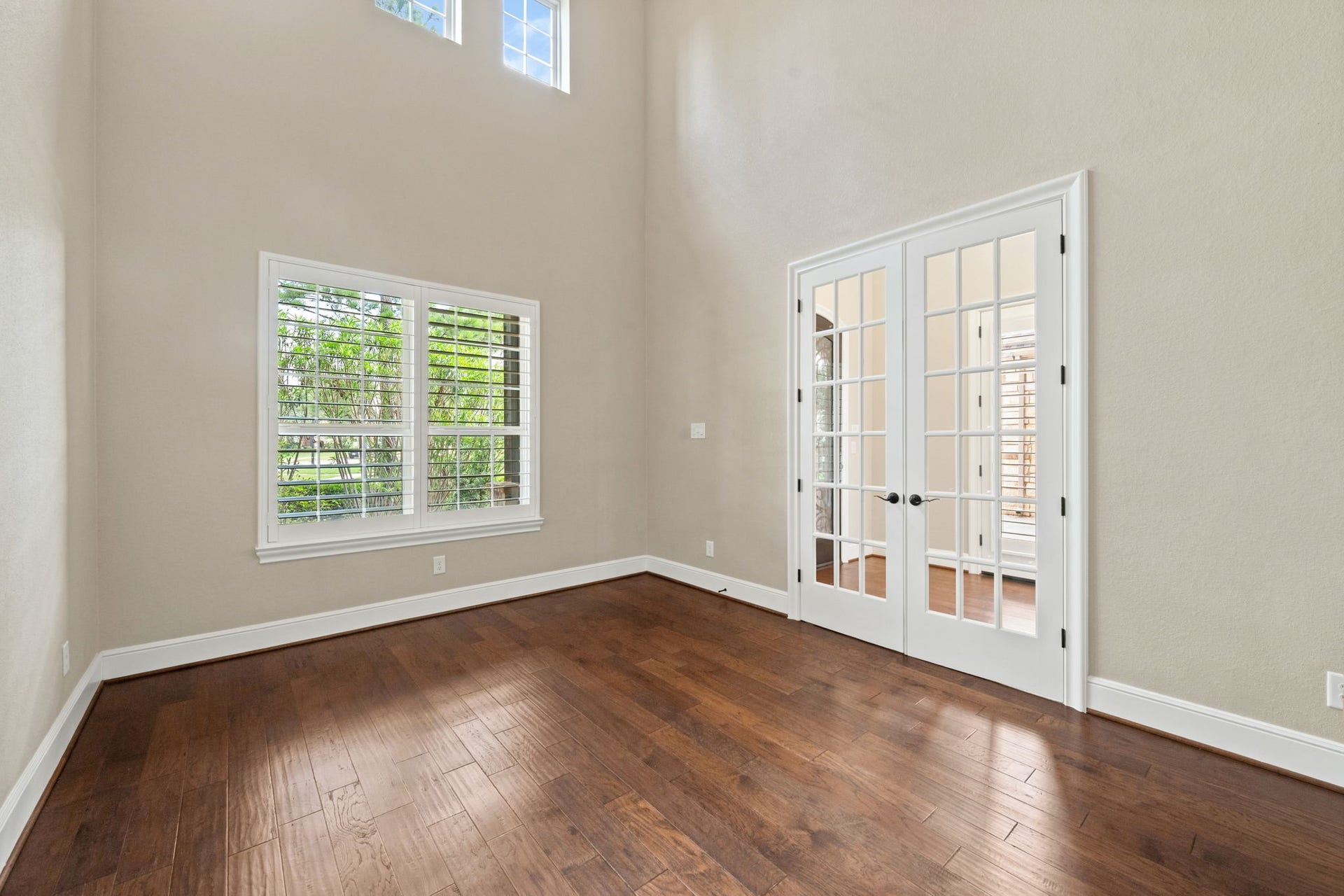 Study/office with French doors.