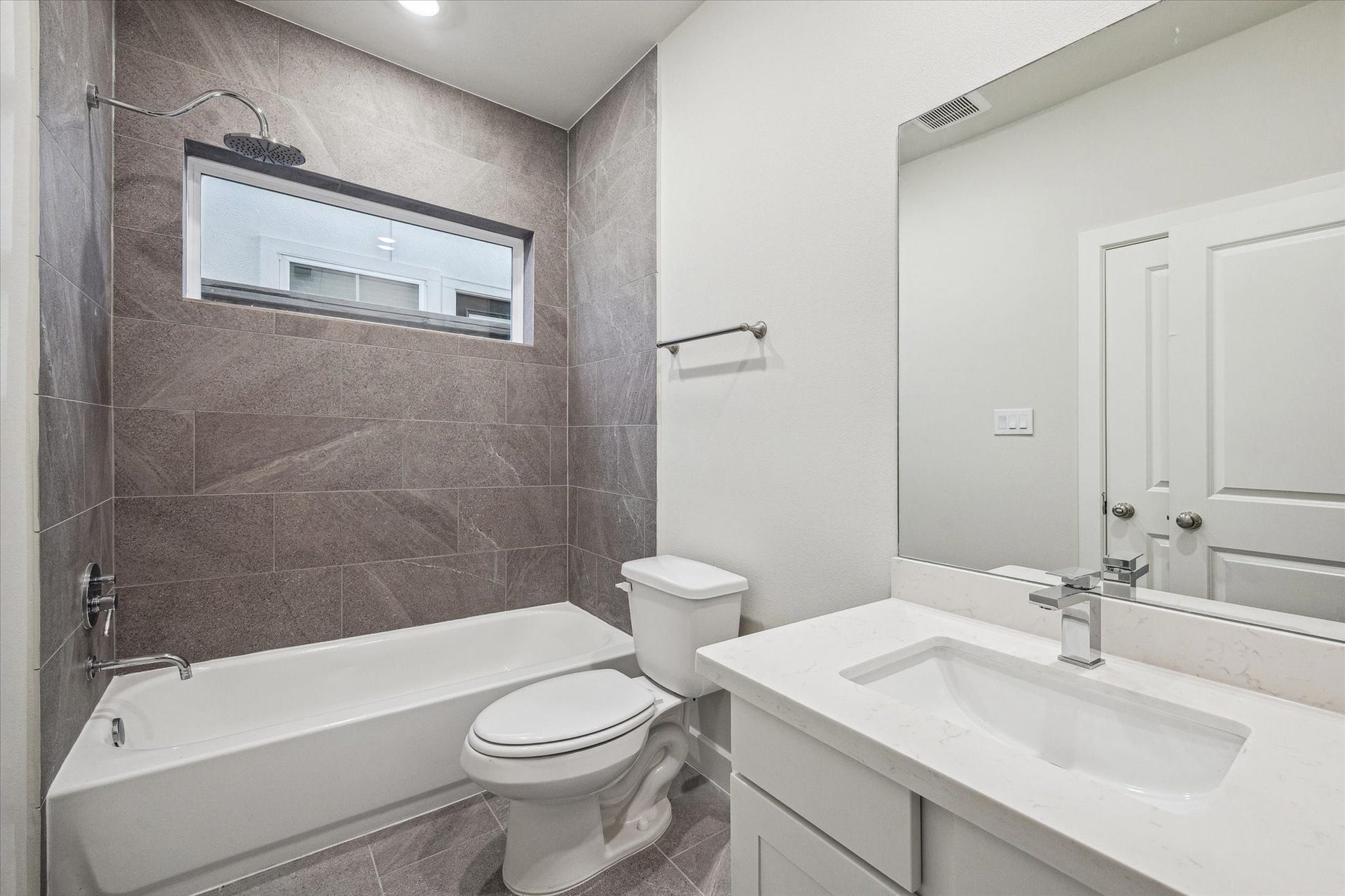 Representative photo showing the communitys model home secondary bathroom. Layout and selections may vary.