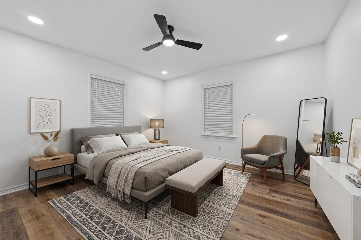 Virtuall staged bedroom 1