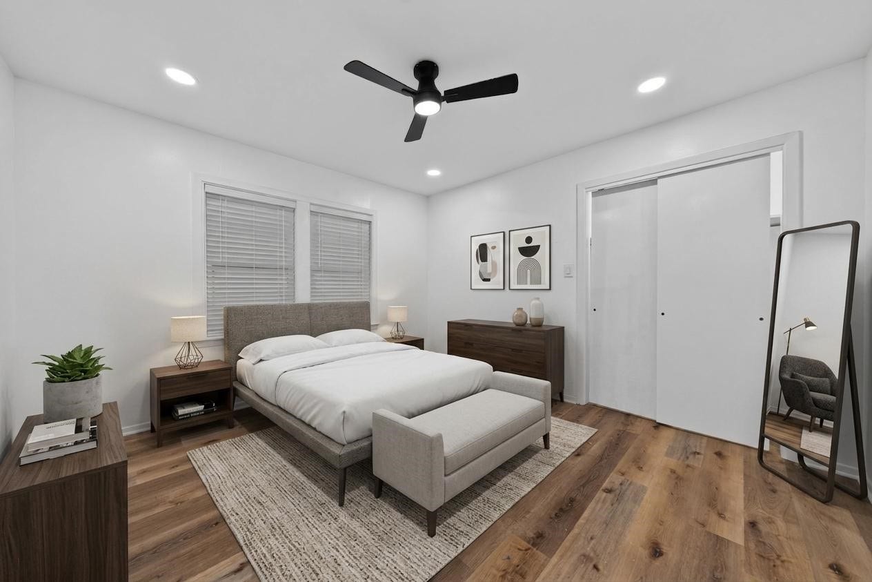Virtually staged bedroom 3