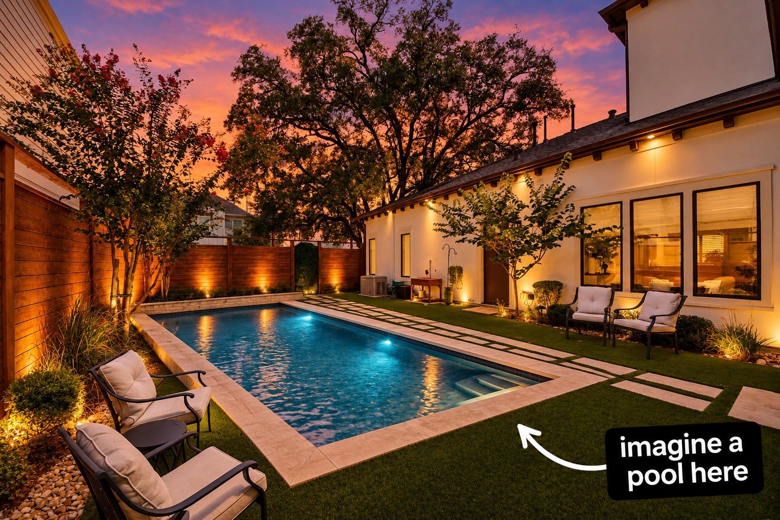 1202 Gross Street, Houston, TX 77019 The home does not include pool - this is AI photo for your imagination