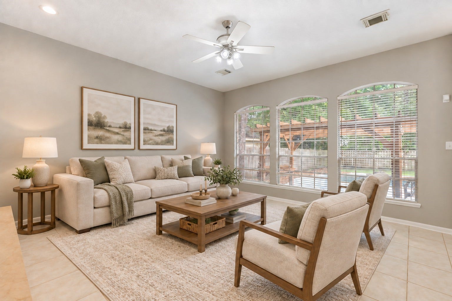 27 Stargazer Place, The Woodlands, TX 77381 VIRTUALLY STAGED ...you will find a generous sized Family room that overlooks the backyard, pergola, and swimming pool.