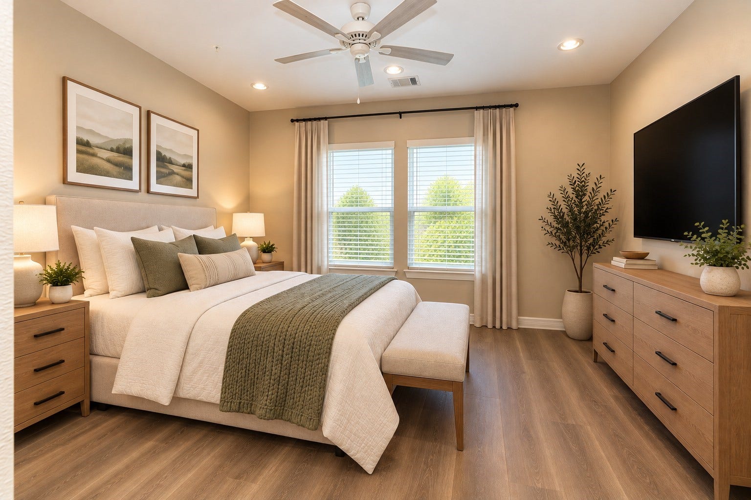 3252 Creekmont Drive, Houston, TX 77091 staged primary bedroom