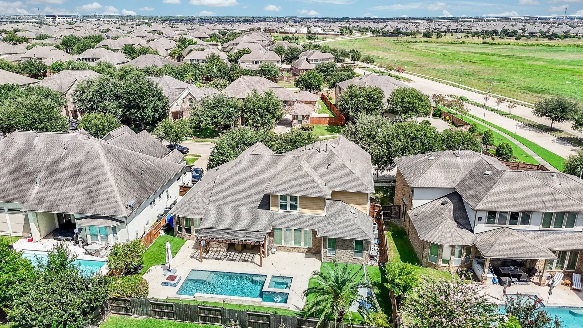 11410 Sardinia Drive, Richmond, TX 77406 Located in the highly sought-after Monte Leone gated section of Lakes of Bella Terra, this exceptional home is perfectly situated on a desirable cul-de-sac.