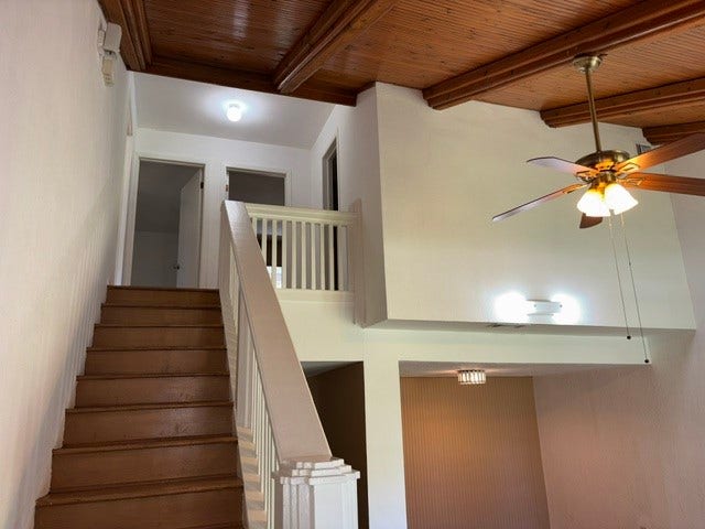 4730 Charles Street, Pasadena, TX 77586 Also, notice the solid wood stairs that continue on the second floor and the gorgeous tall ceiling. A very unique find!