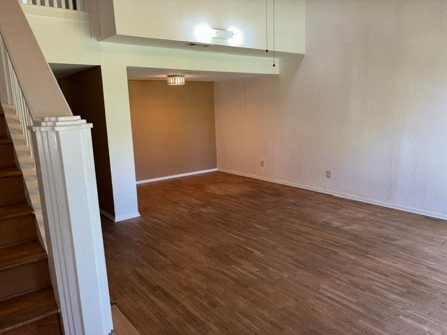 4730 Charles Street, Pasadena, TX 77586 As you walk into the home, notice the solid wood floor in the living room and the stairway.
