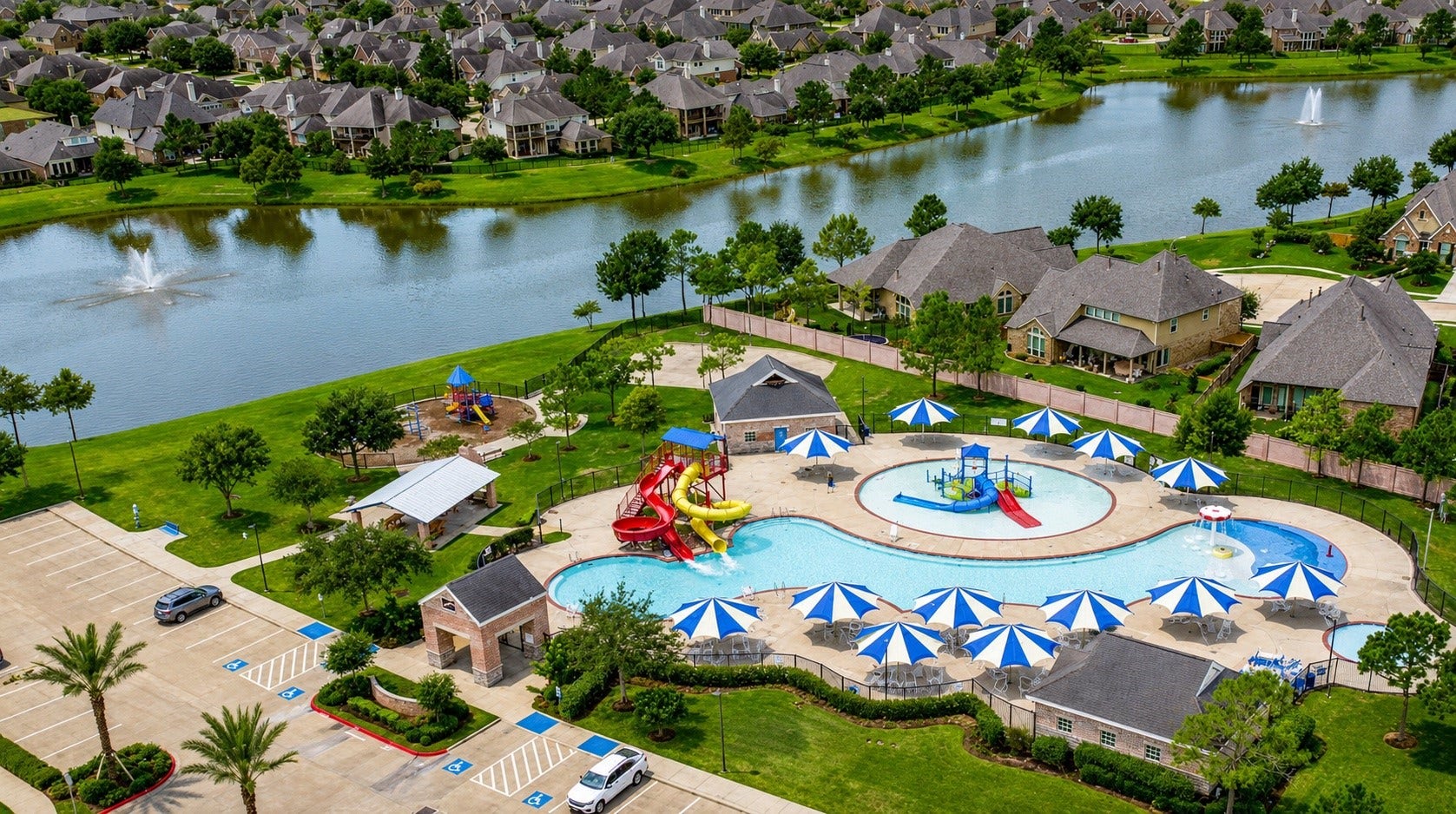 2619 Emerald Springs Court, Pearland, TX 77584 Water Slides and Splash Pad Areas for Residents