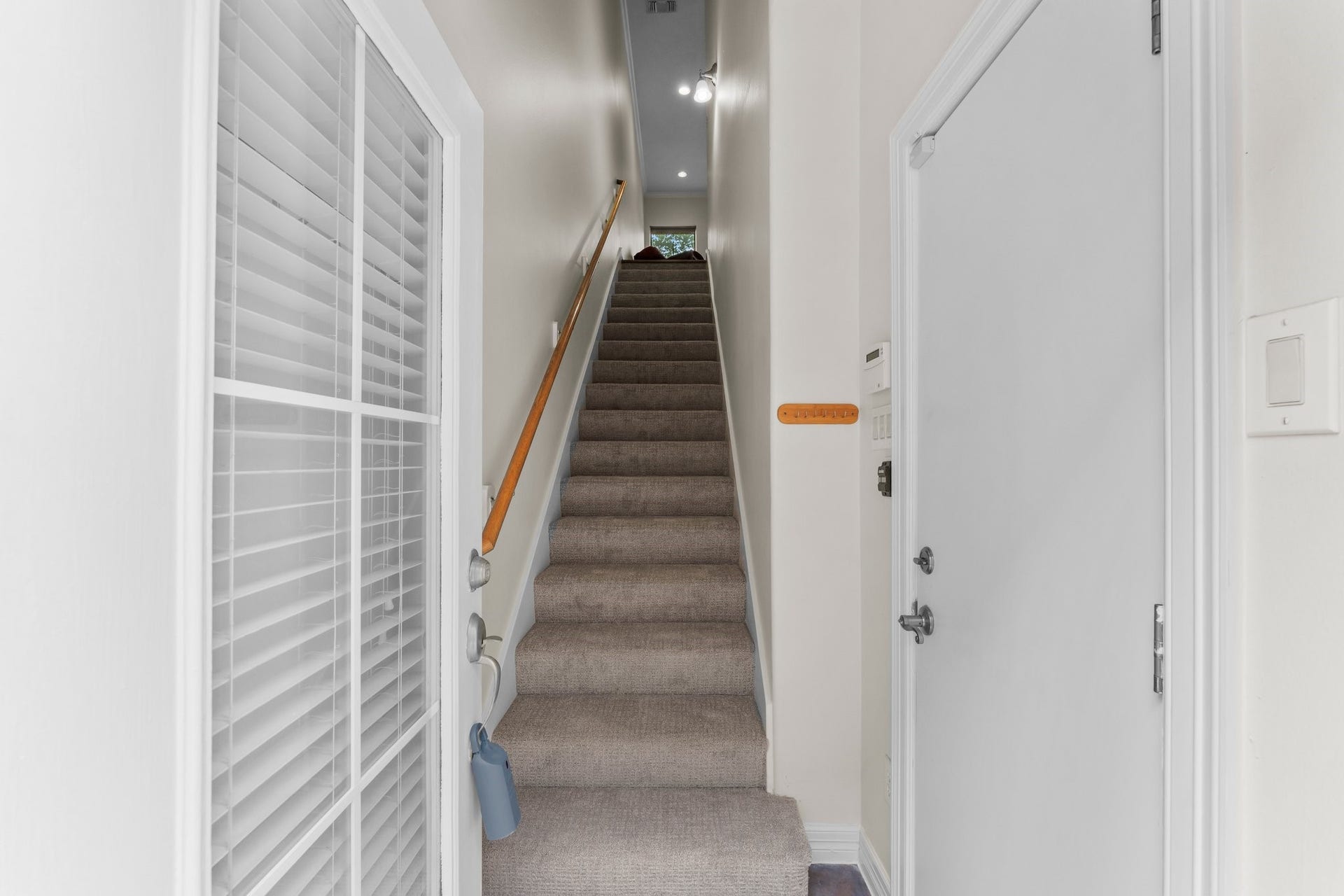 Entrance stairs up to the living area