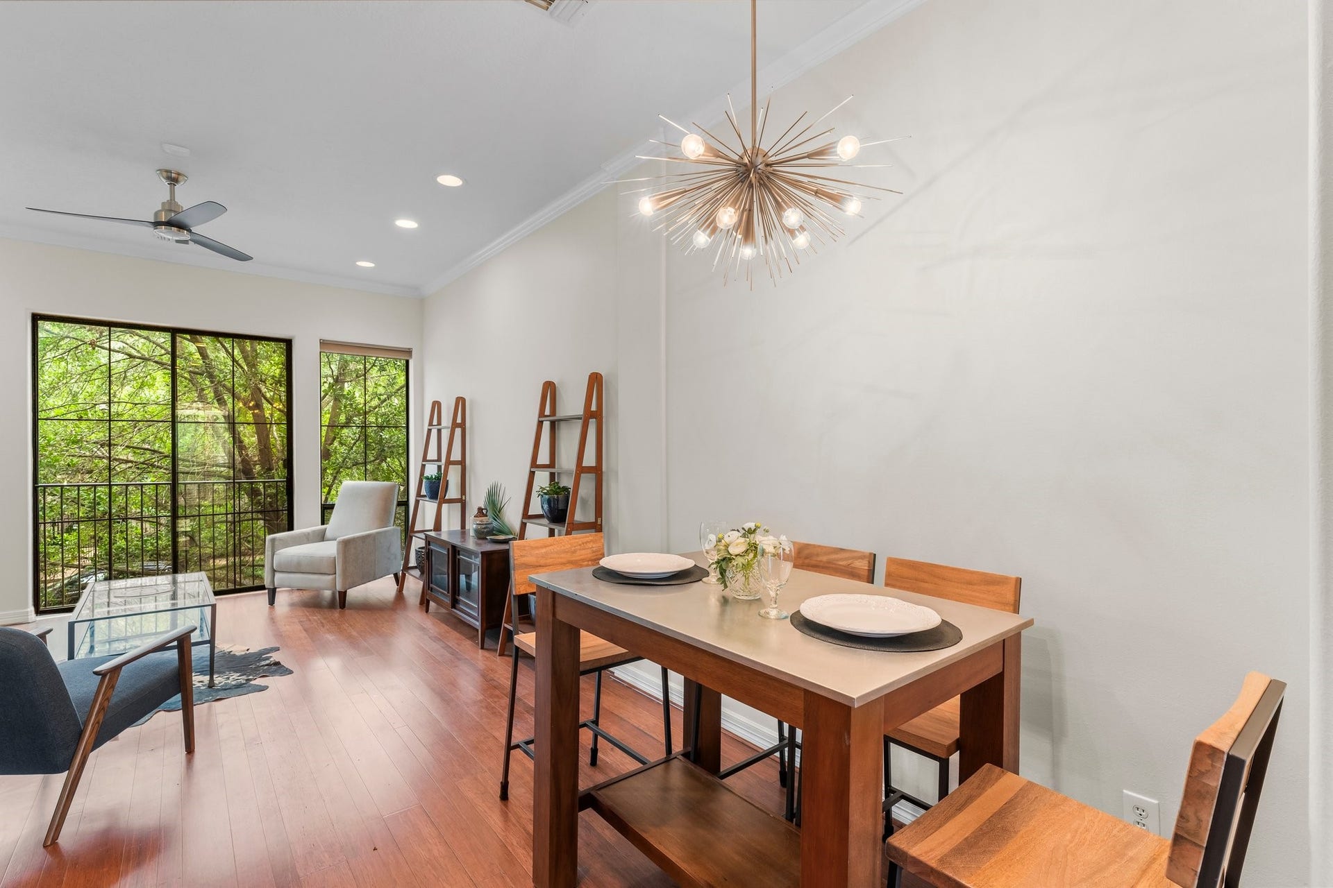 Kitchen table with room for four to dine